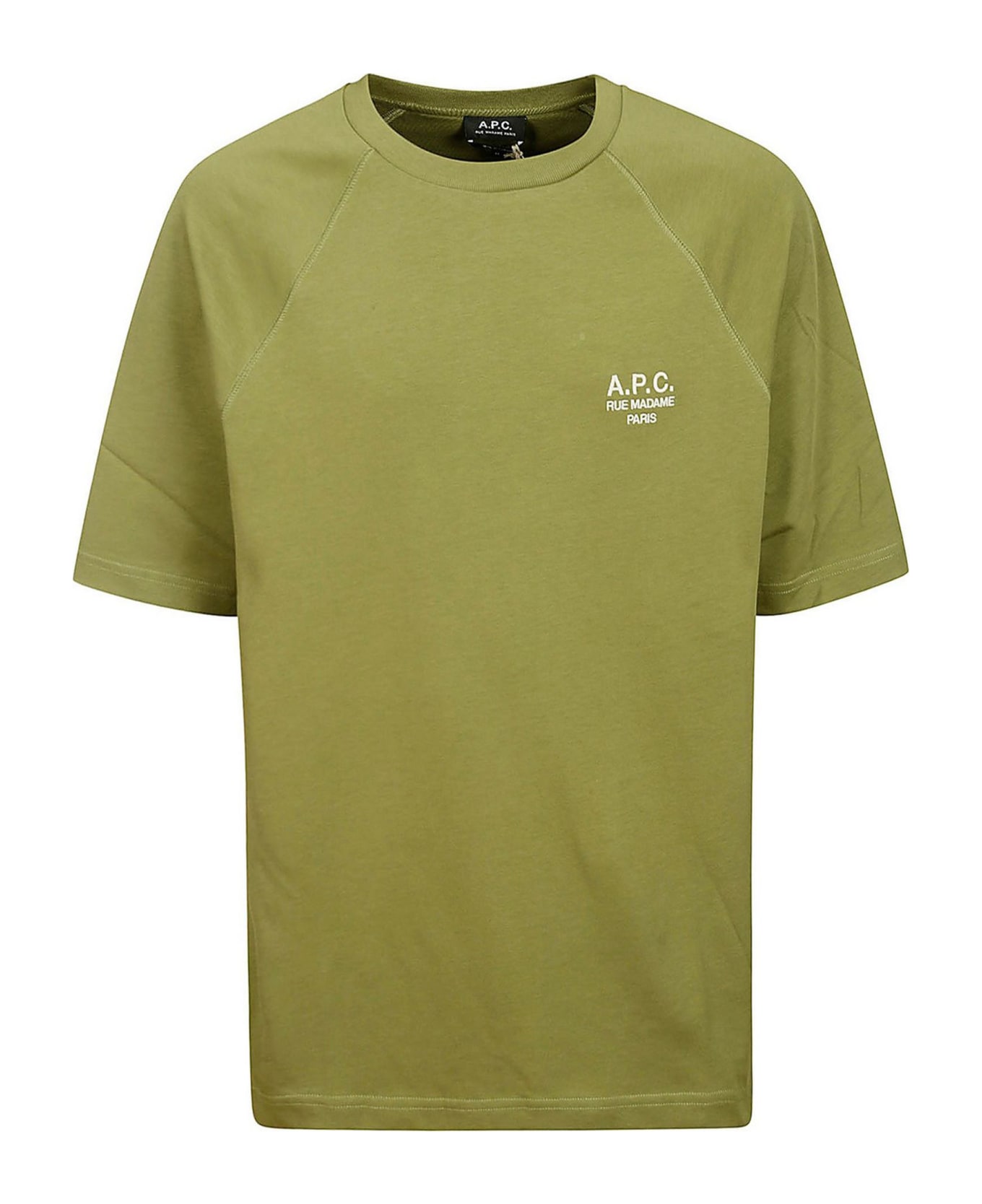 A.P.C. Cotton Crew-neck T-shirt - green シャツ