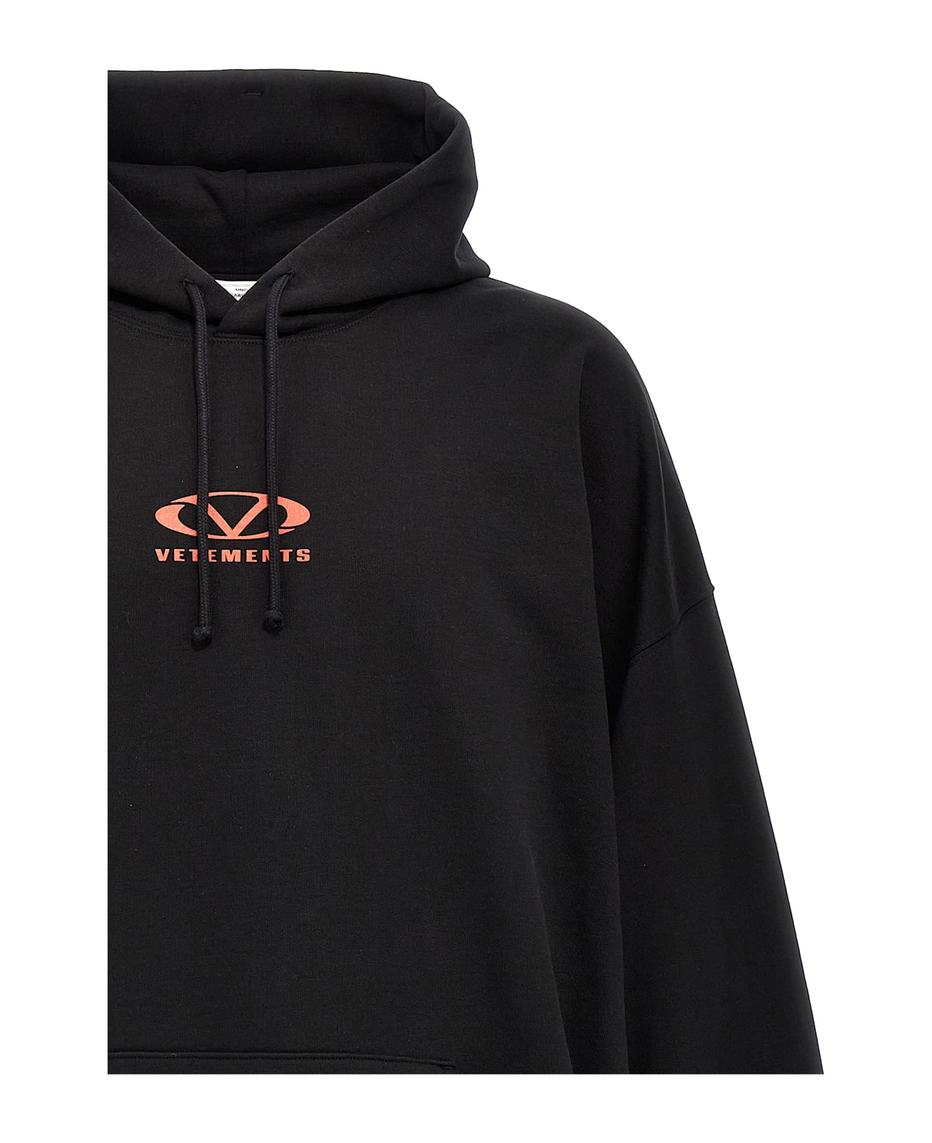VETEMENTS 
oval Logo
 Hoodie - Black  
