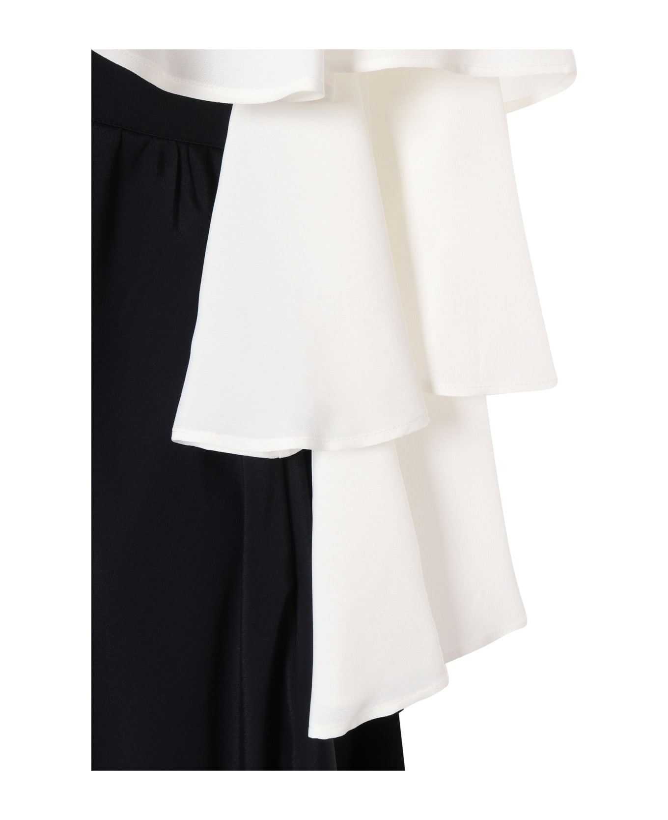 Balmain Two-tone Balmain Dress - WHITE