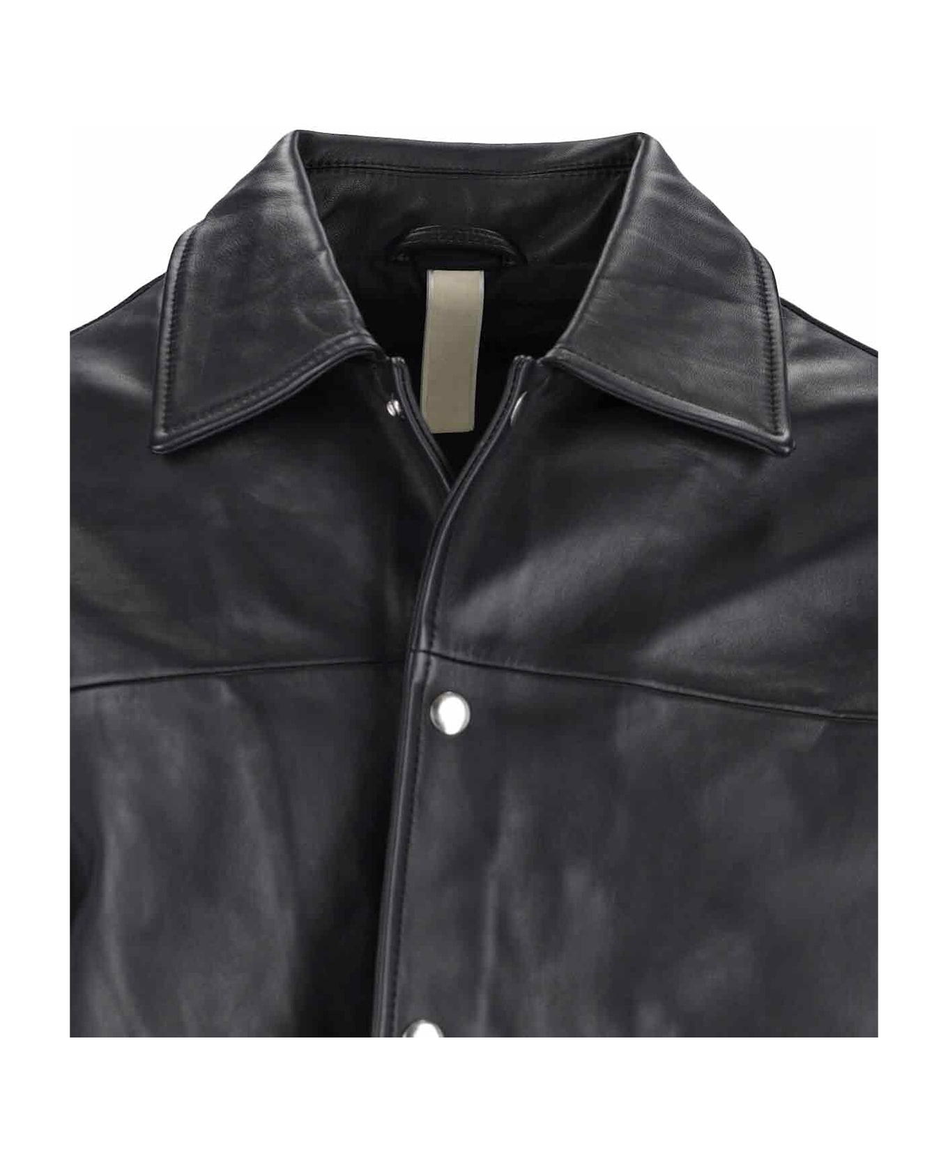 Sunflower Lamb Leather Jacket - Black  