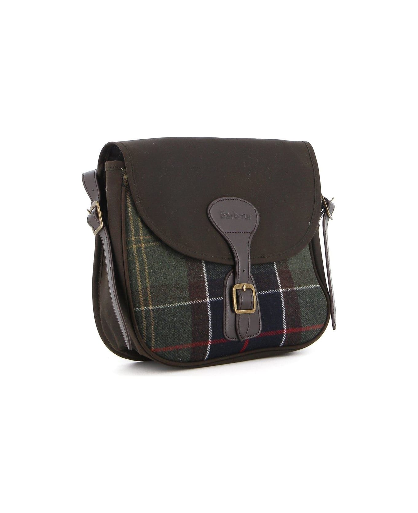 Barbour Check-printed Foldover Top Satchel Bag - Tartan