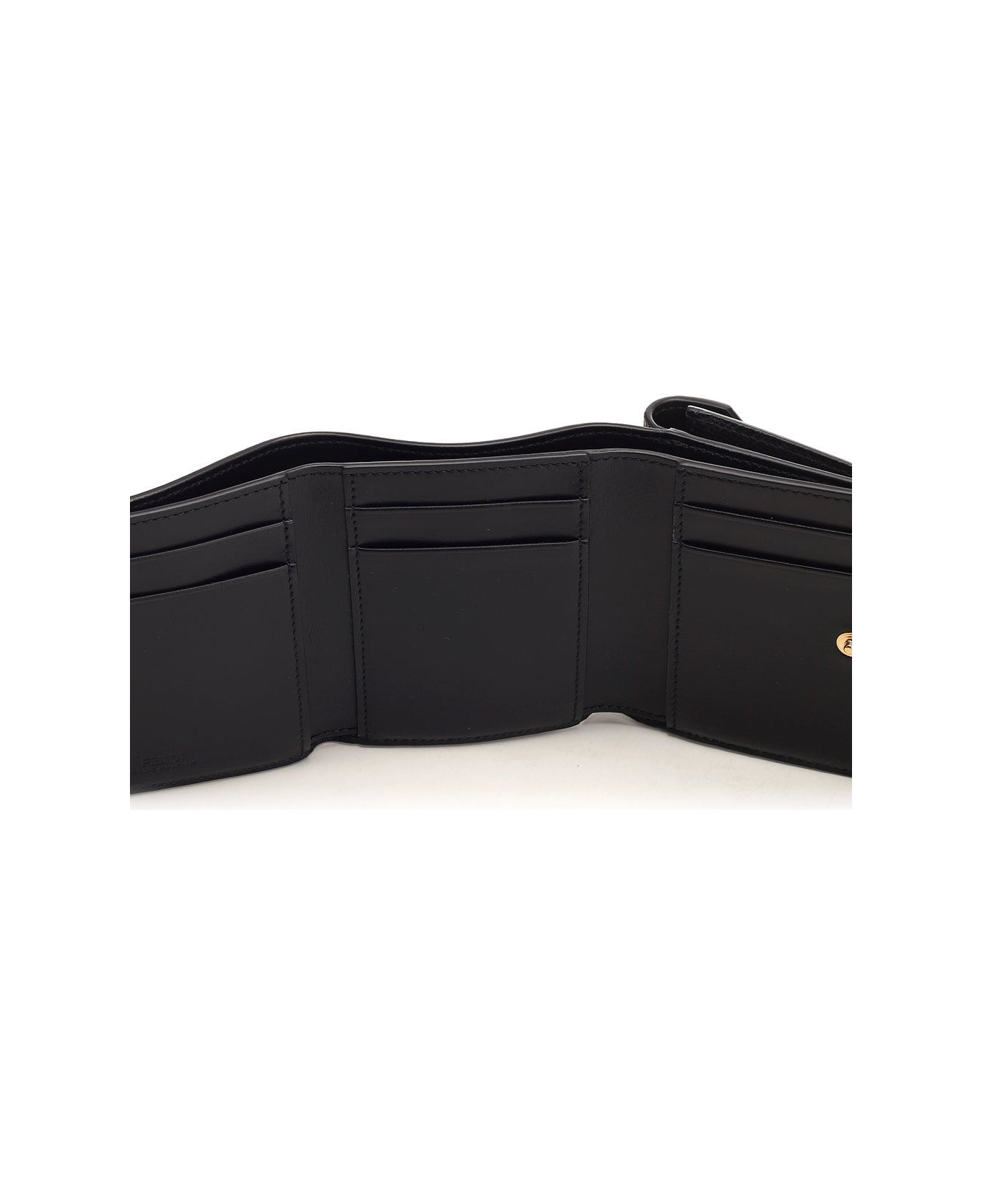 Fendi Ff Plaque Padlock Wallet - Black 財布