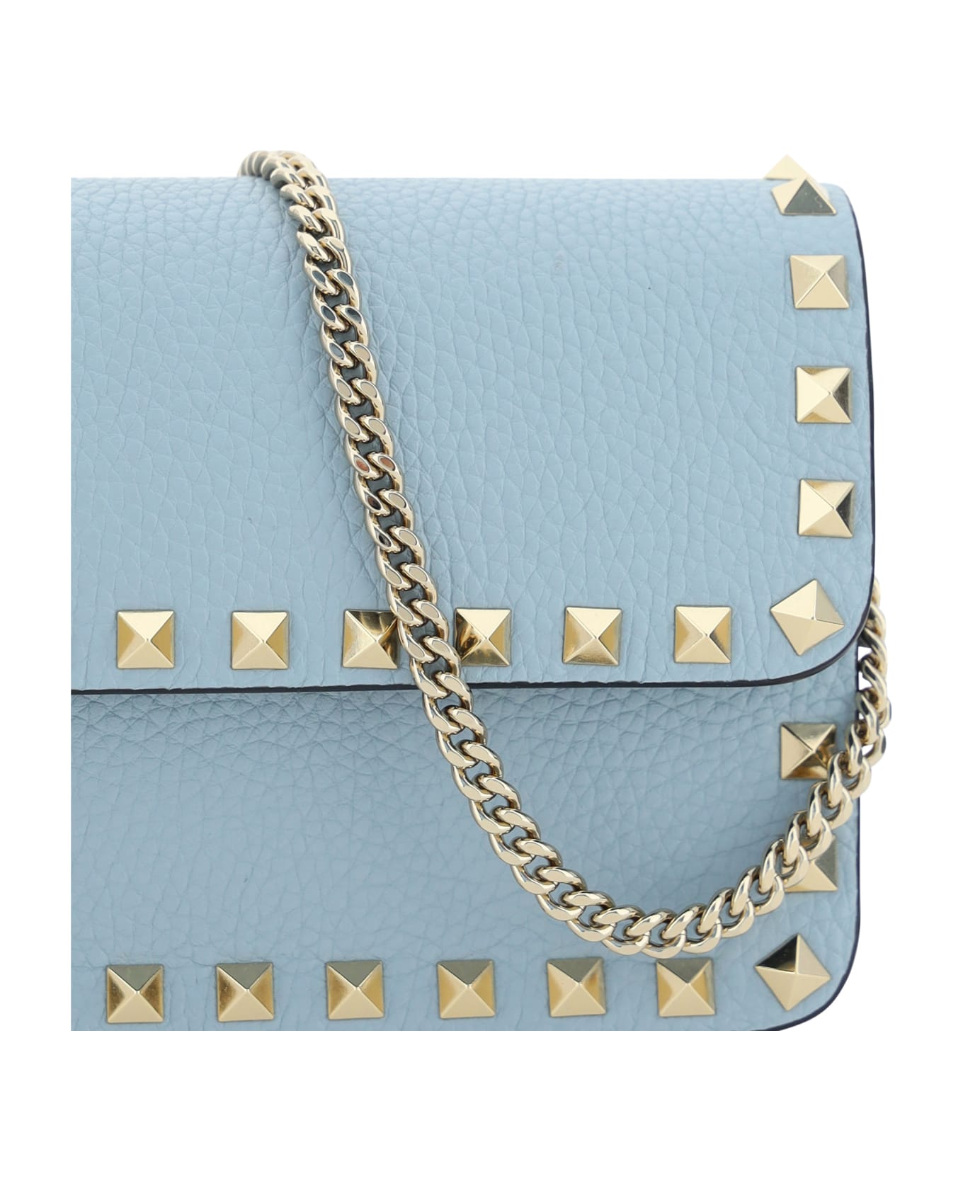 Valentino Garavani Rockstud Shoulder Bag - Blu Porcellana