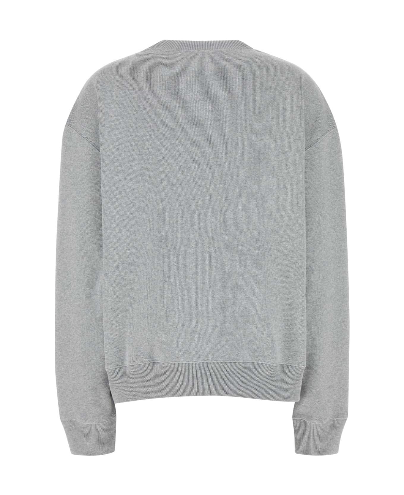 Miu Miu Grey Cotton Oversize Sweatshirt - GRIGIO