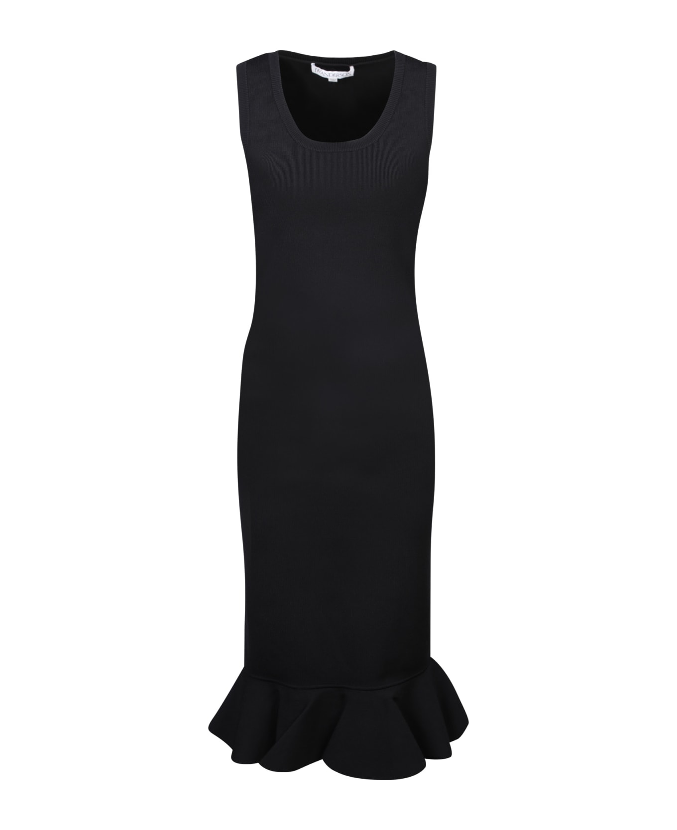J.W. Anderson Ruffle Black Dress - Black ワンピース＆ドレス