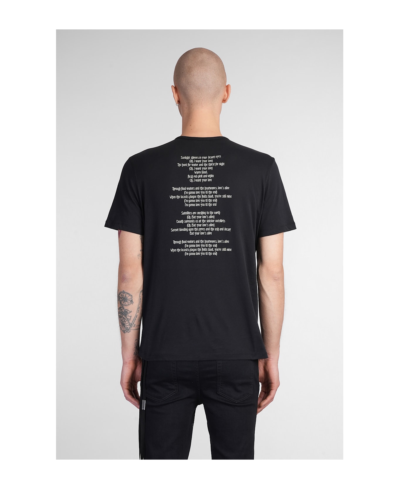 Ann Demeulemeester Baptist T-shirt In Black Cotton - black