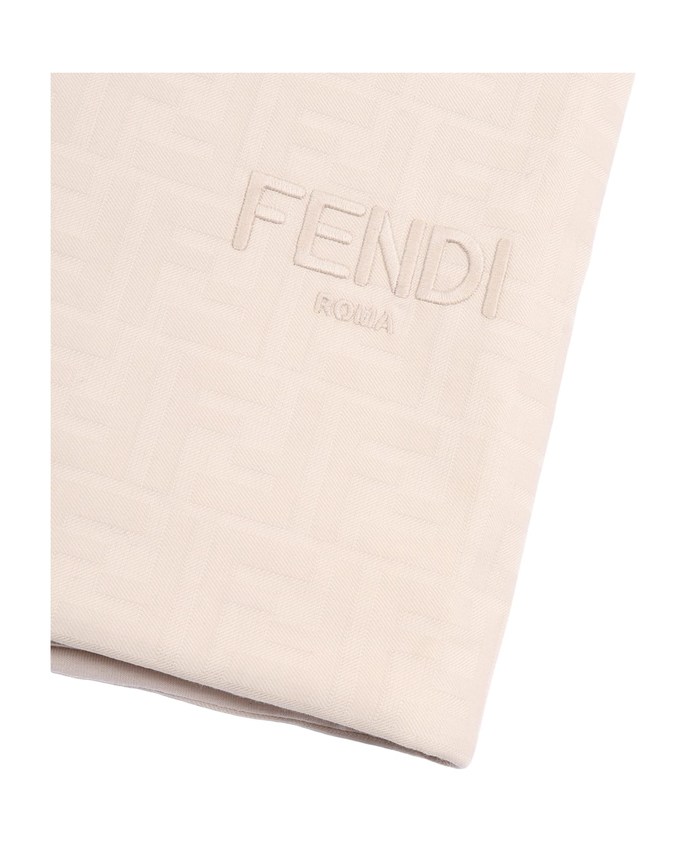 Fendi Ff Cotton Blanket - BEIGE