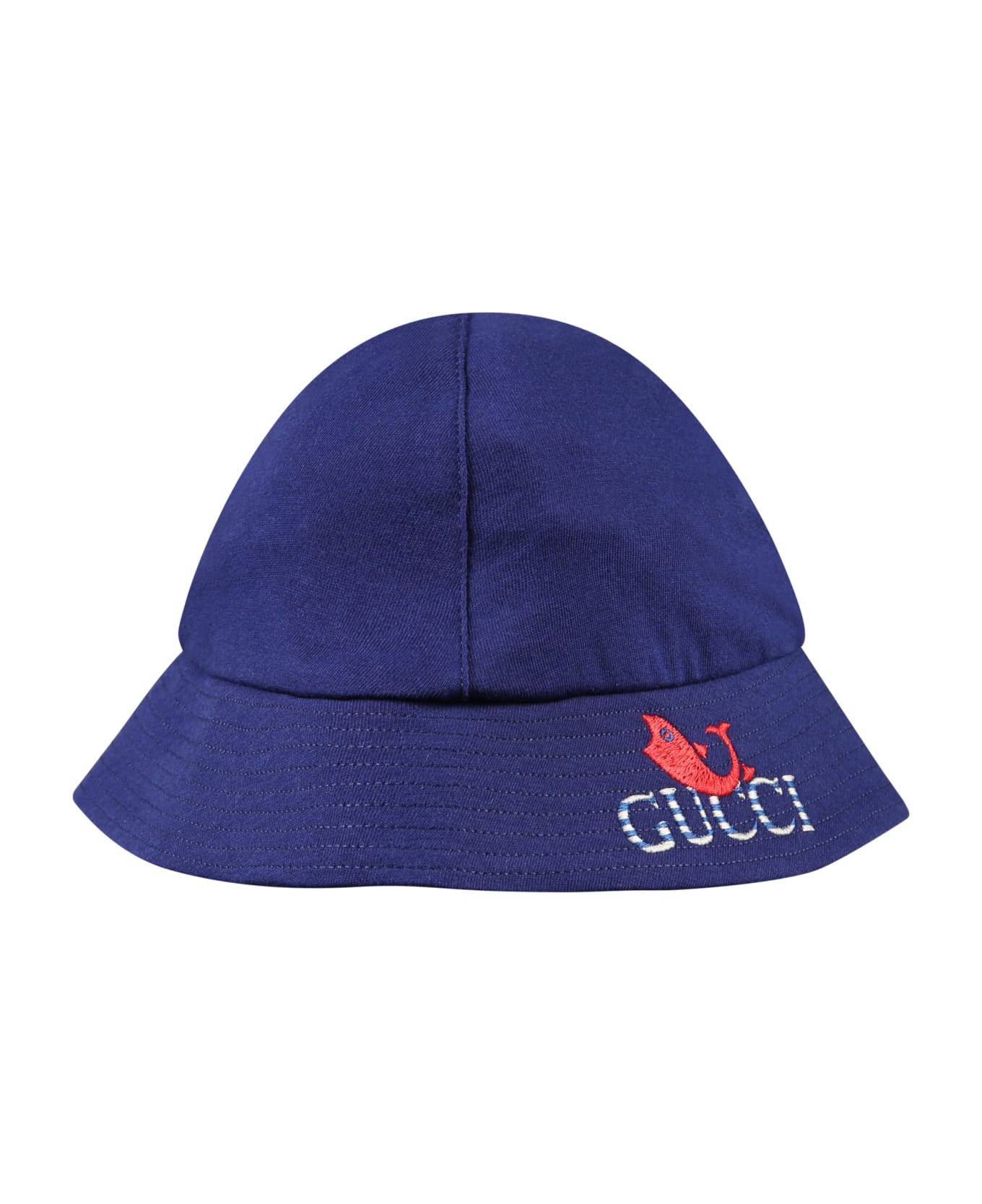 Gucci Blue Set For Babies With Vintage Gucci Logo - Blue ボディスーツ＆セットアップ