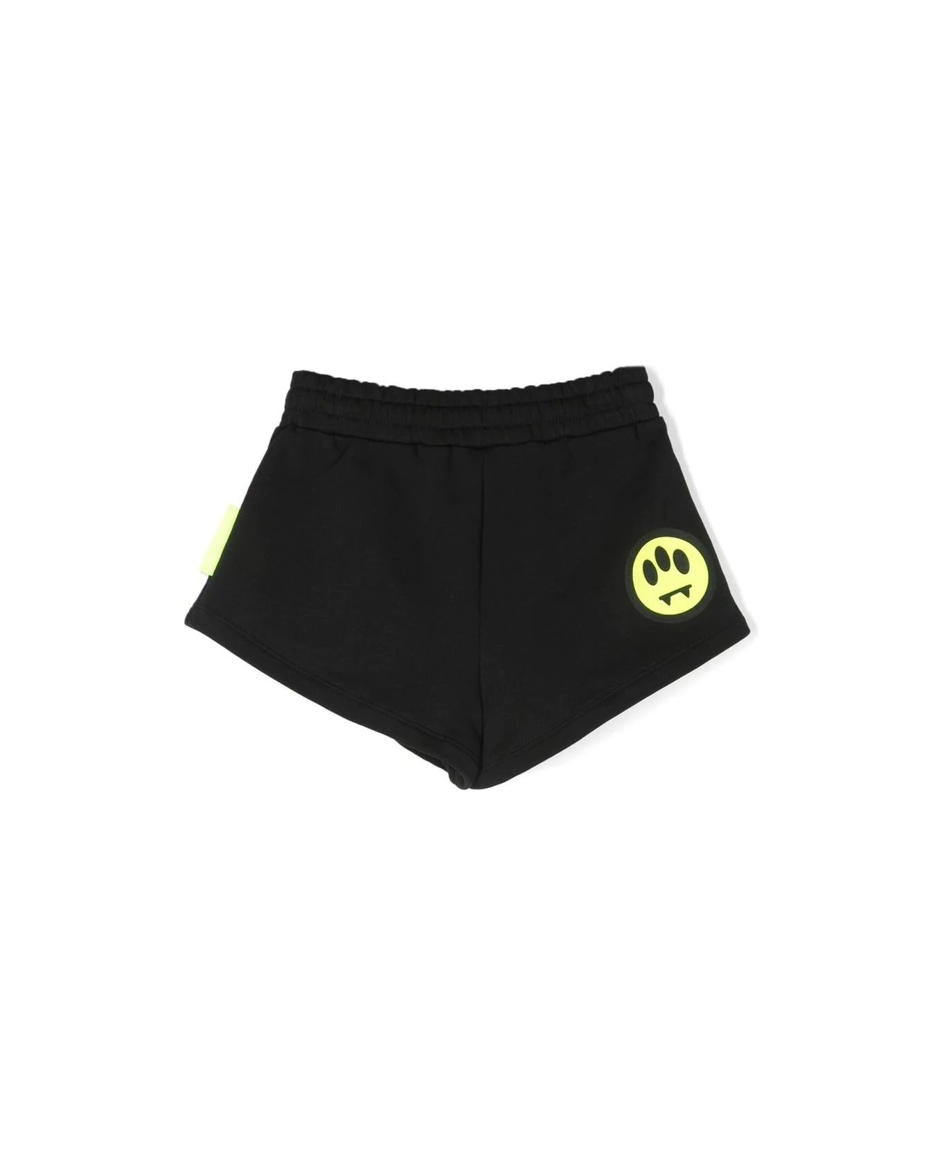 Barrow Black Shorts With Front And Back Logo - Nero