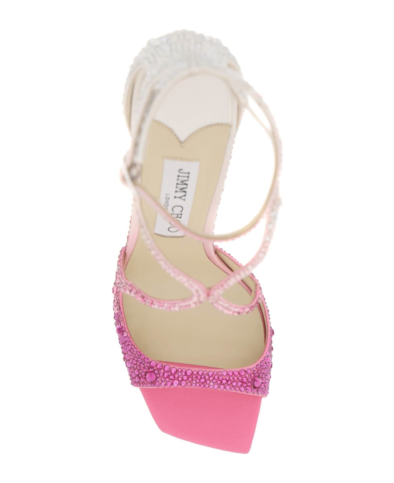 Jimmy Choo Azia 95 Pumps With Crystals - CANDY PINK CRYSTAL (Fuchsia)