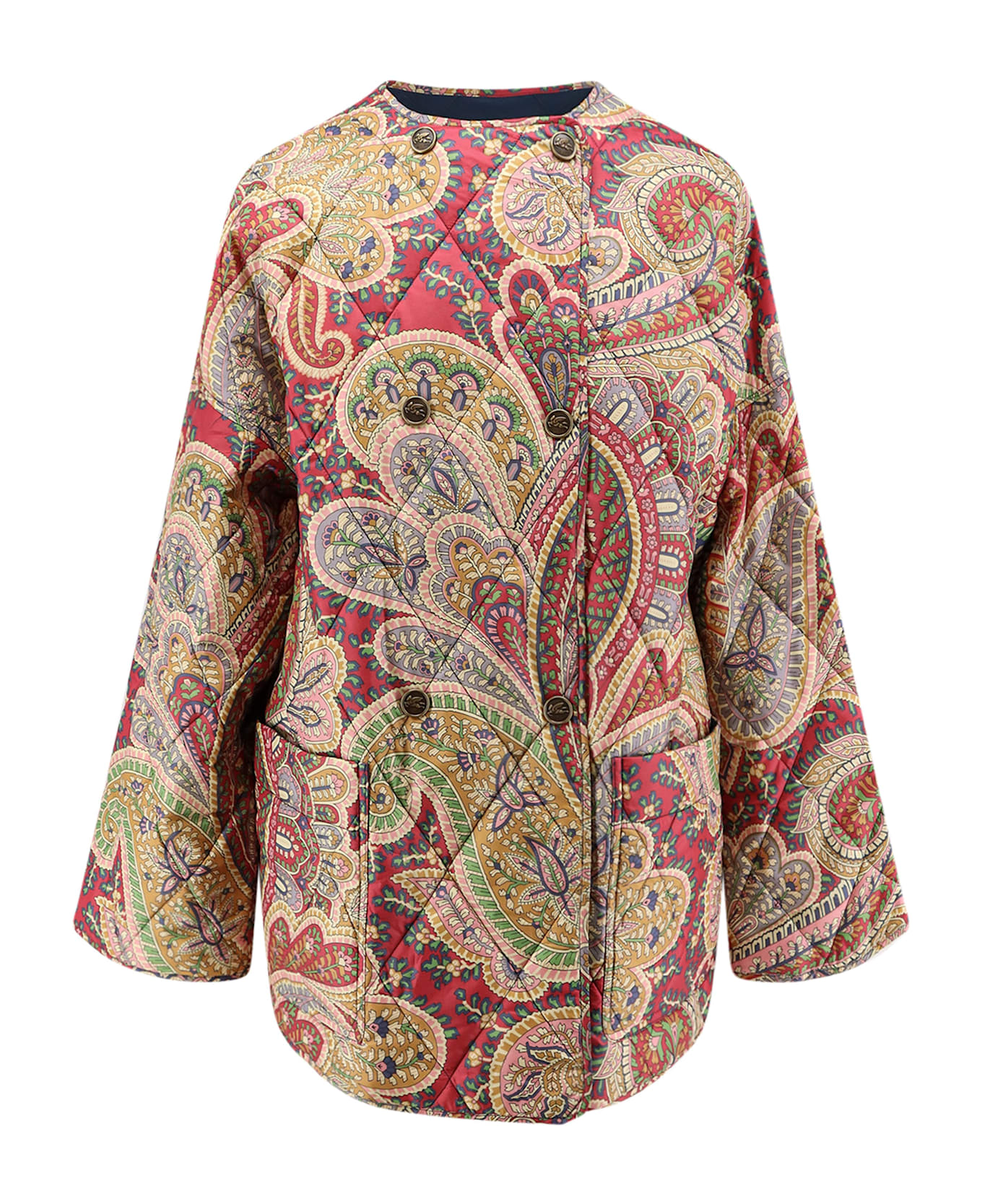 Etro Reversible Padded Multicolor Jacket - Beige