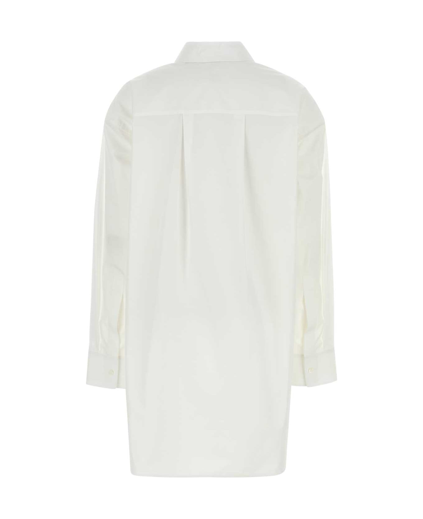 Loewe White Poplin Oversize Shirt - WHITE