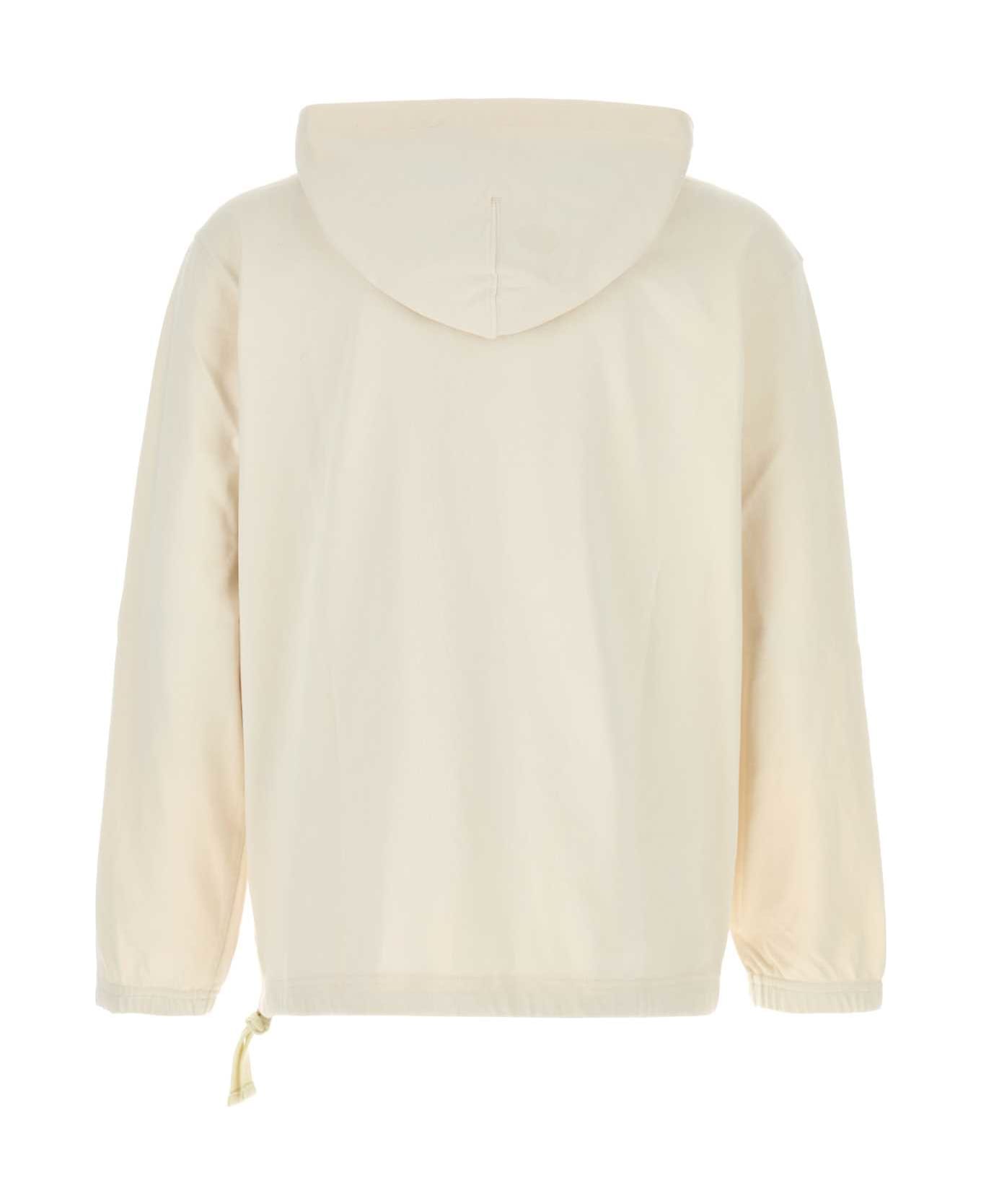 Stone Island White Cotton Sweatshirt - BLACK