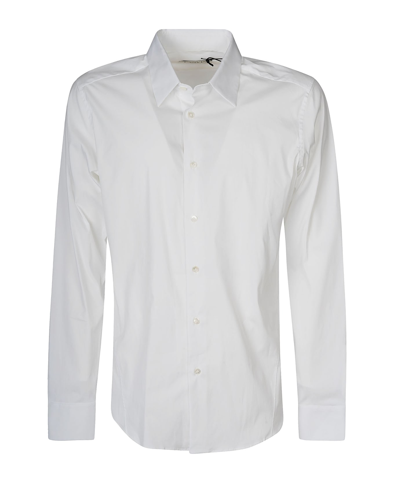 Lanvin Round Hem Plain T-shirt - Optic White
