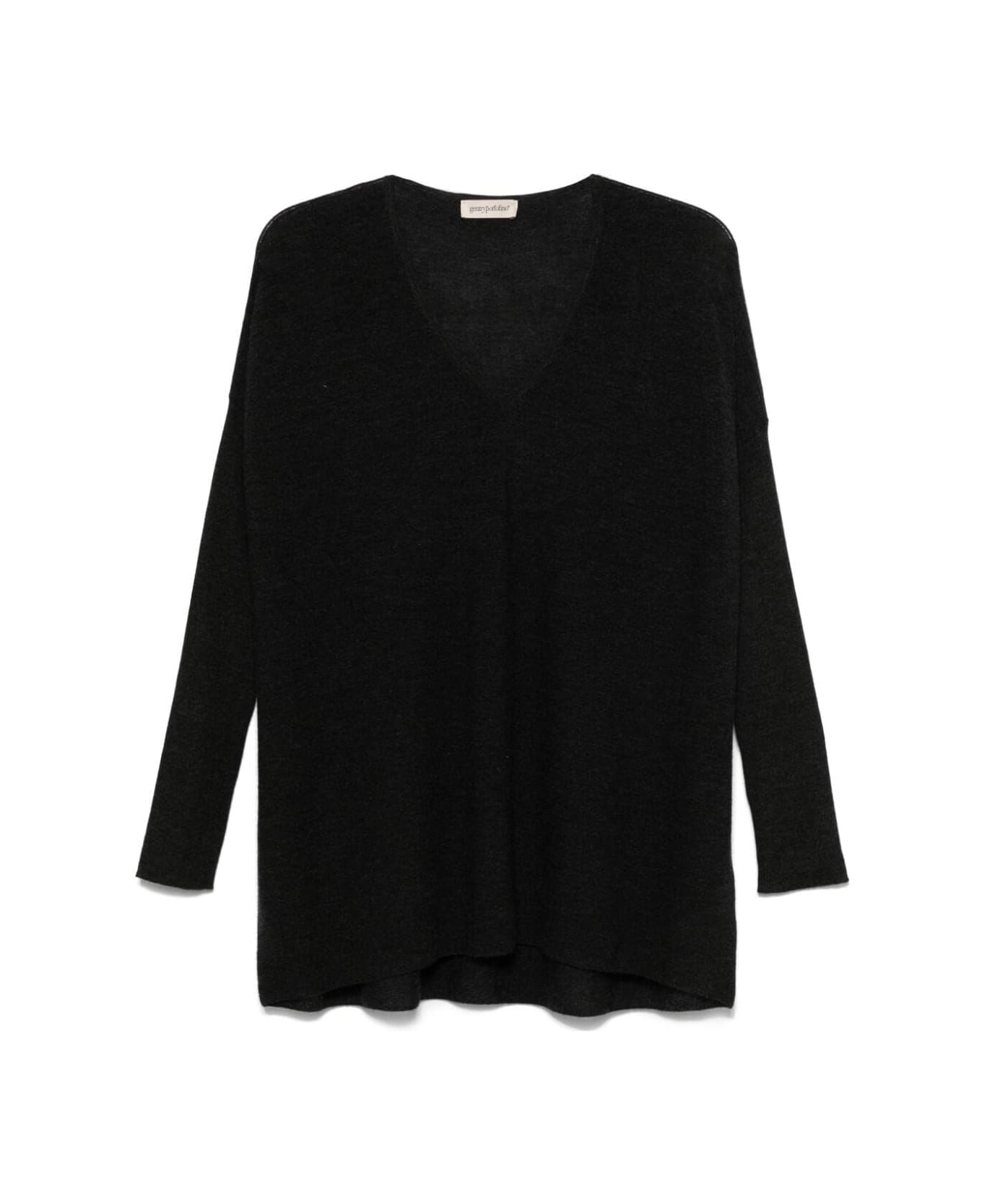 Gentry Portofino Knit V Neck Sweater - Anthracite