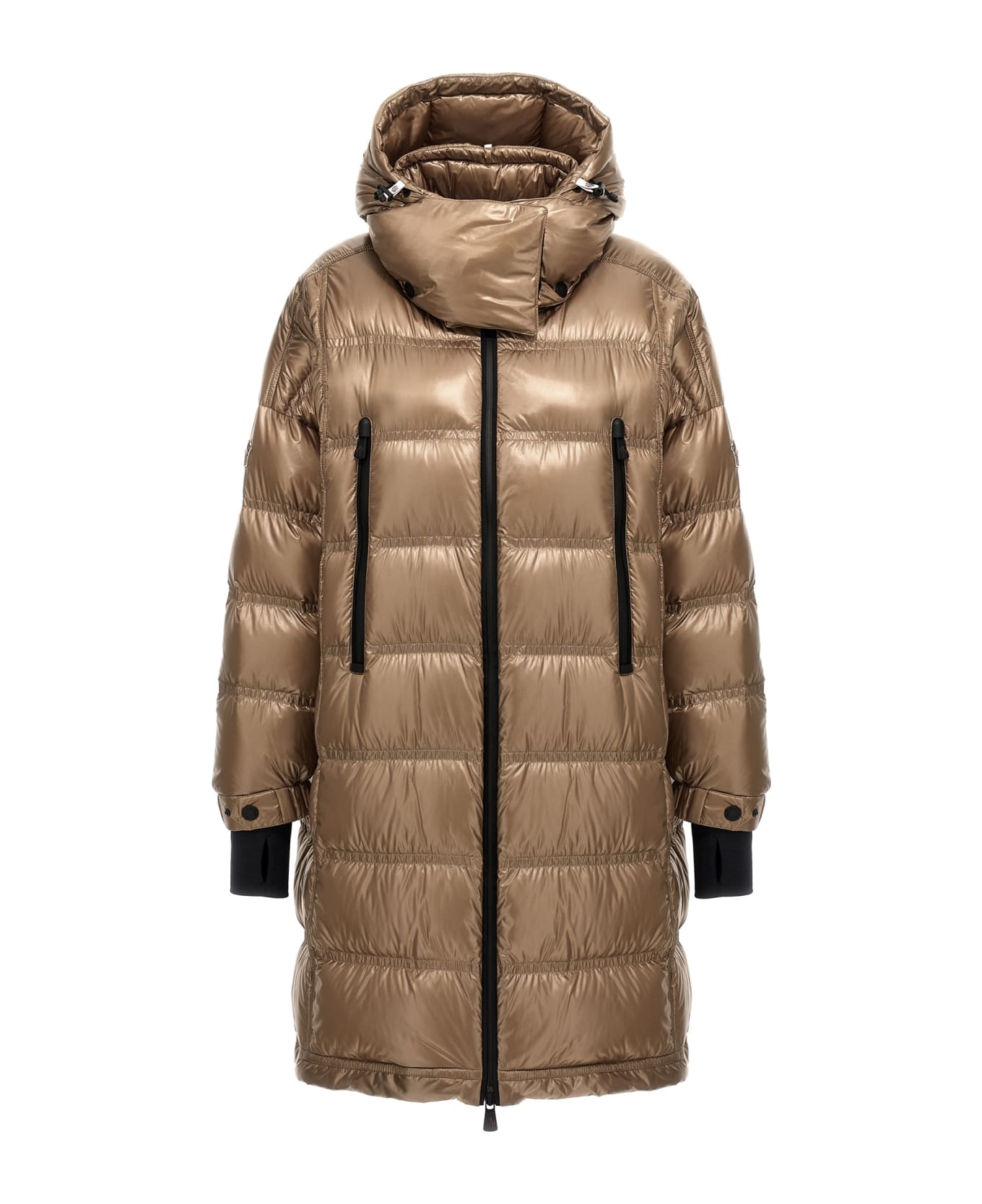 Moncler Grenoble 'rochelair' Long Down Jacket - Beige