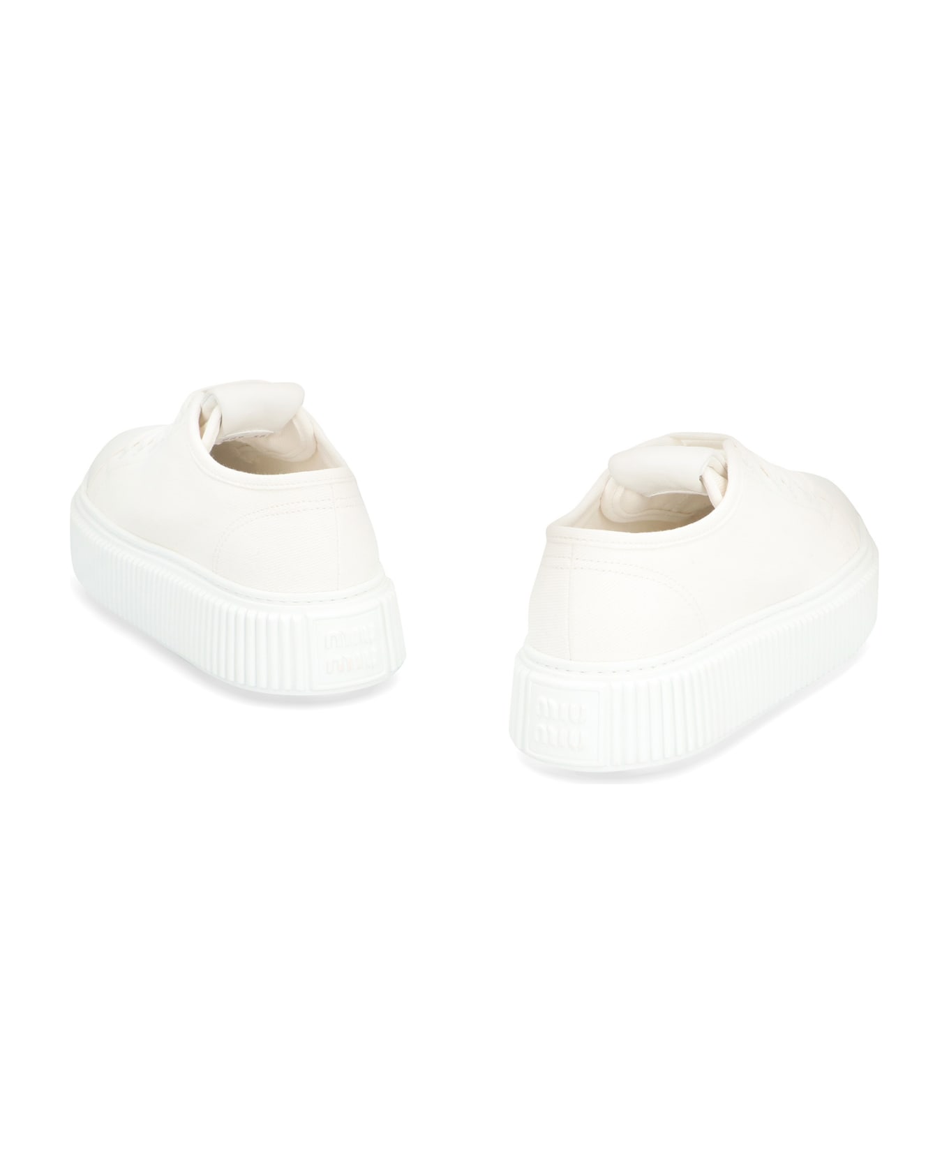 Miu Miu Fabric Low-top Sneakers - WHITE