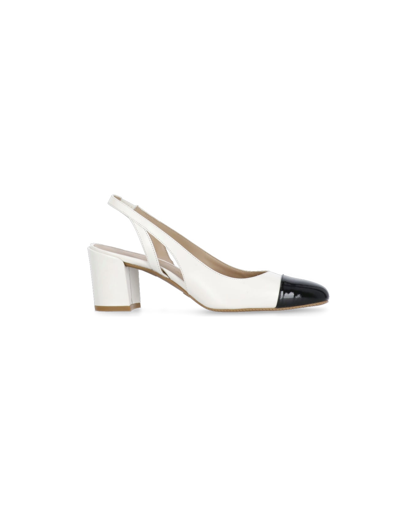 Stuart Weitzman Sleek 50 Slingback - White
