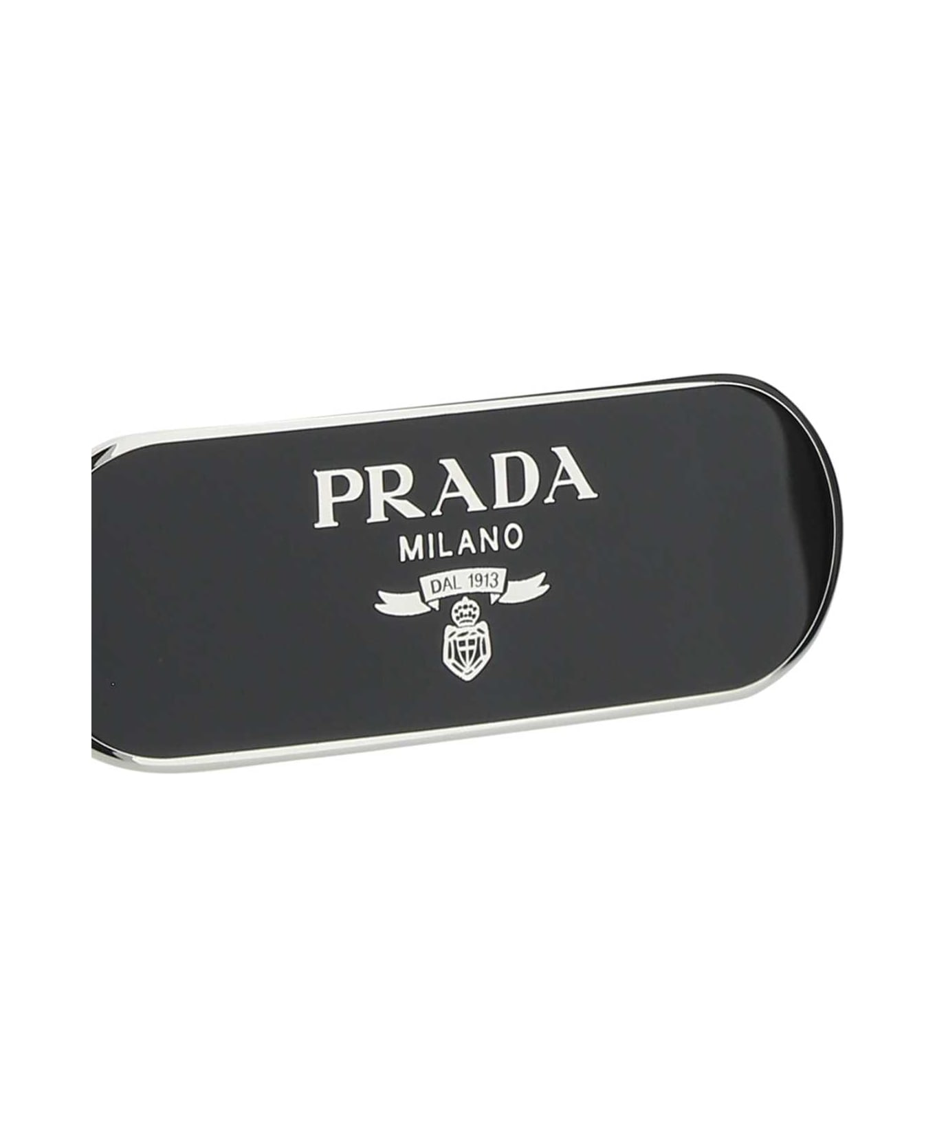 Prada Black Metal Hair Clip - F0002