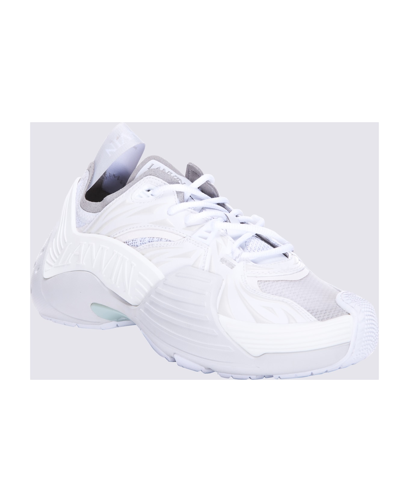 Lanvin White Mesh Flash-x Sneakers - White