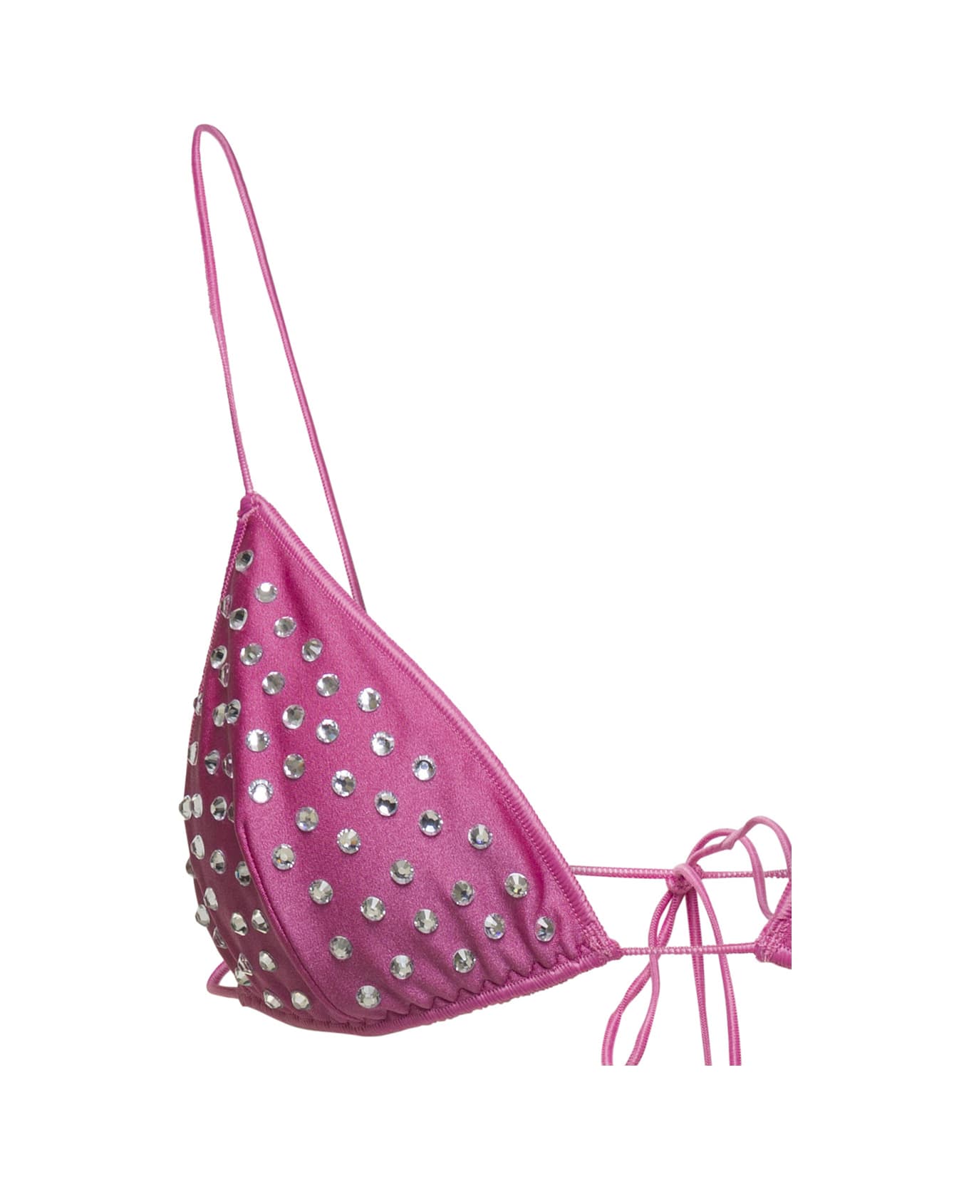 Oseree 'gem Two Piece' Pink Bikini Two Piece With Rhinestones In Stretch Polyamide Woman - Pink 水着