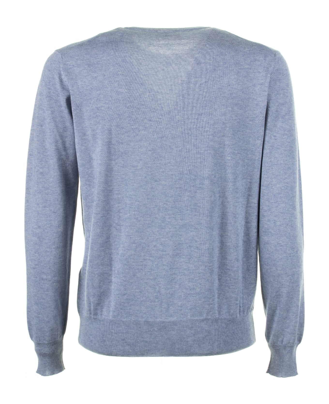 Altea Light Blue Crew-neck Sweater - AVIO ニットウェア