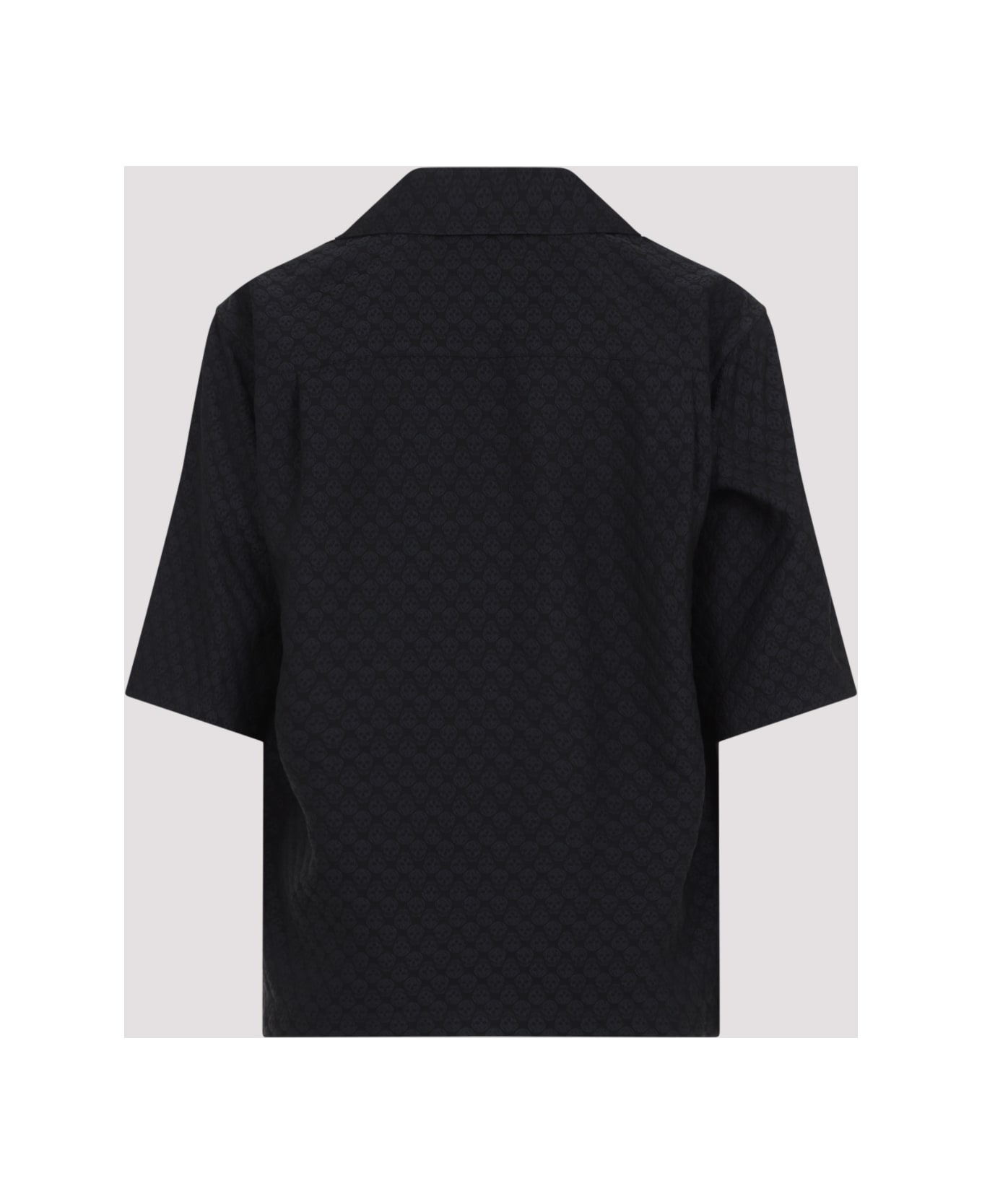 Alexander McQueen Camp Collar Hawaiian Shirt - Black Black
