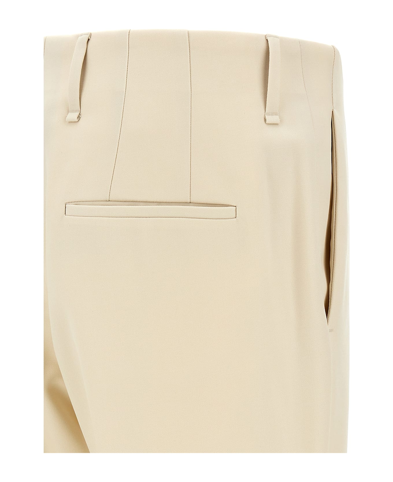 Fendi Ivory Gabardine Pant - White