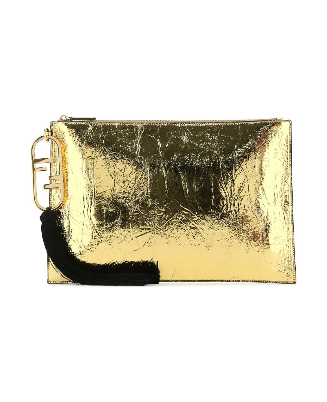 Fendi Gold Leather Clutch - F0RXU