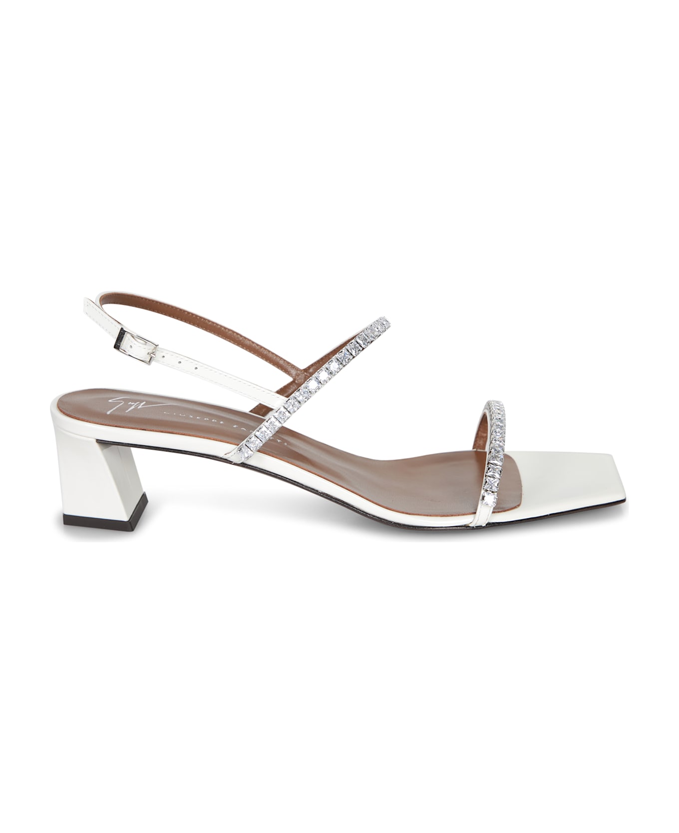 Giuseppe Zanotti White Jewel Heeled Sandals - White
