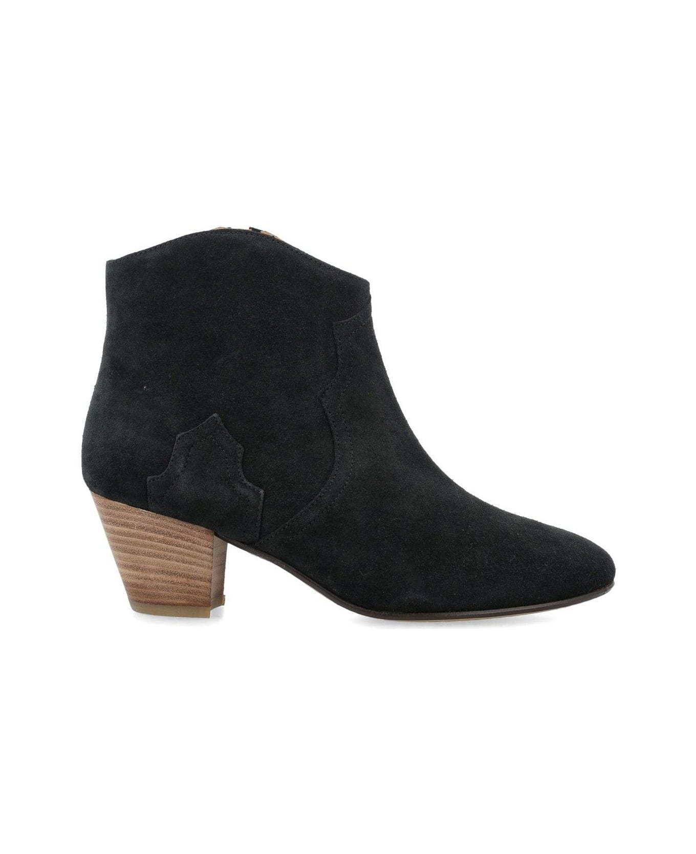 Isabel Marant Block Heel Ankle Boots - Black ブーツ