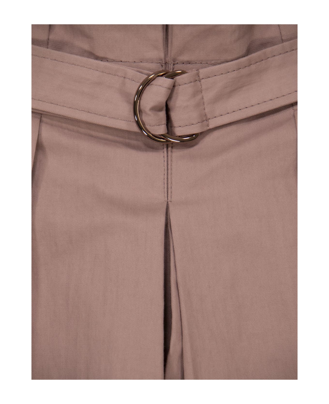 Brunello Cucinelli Crispy Cotton Gabardine Skirt - Pink