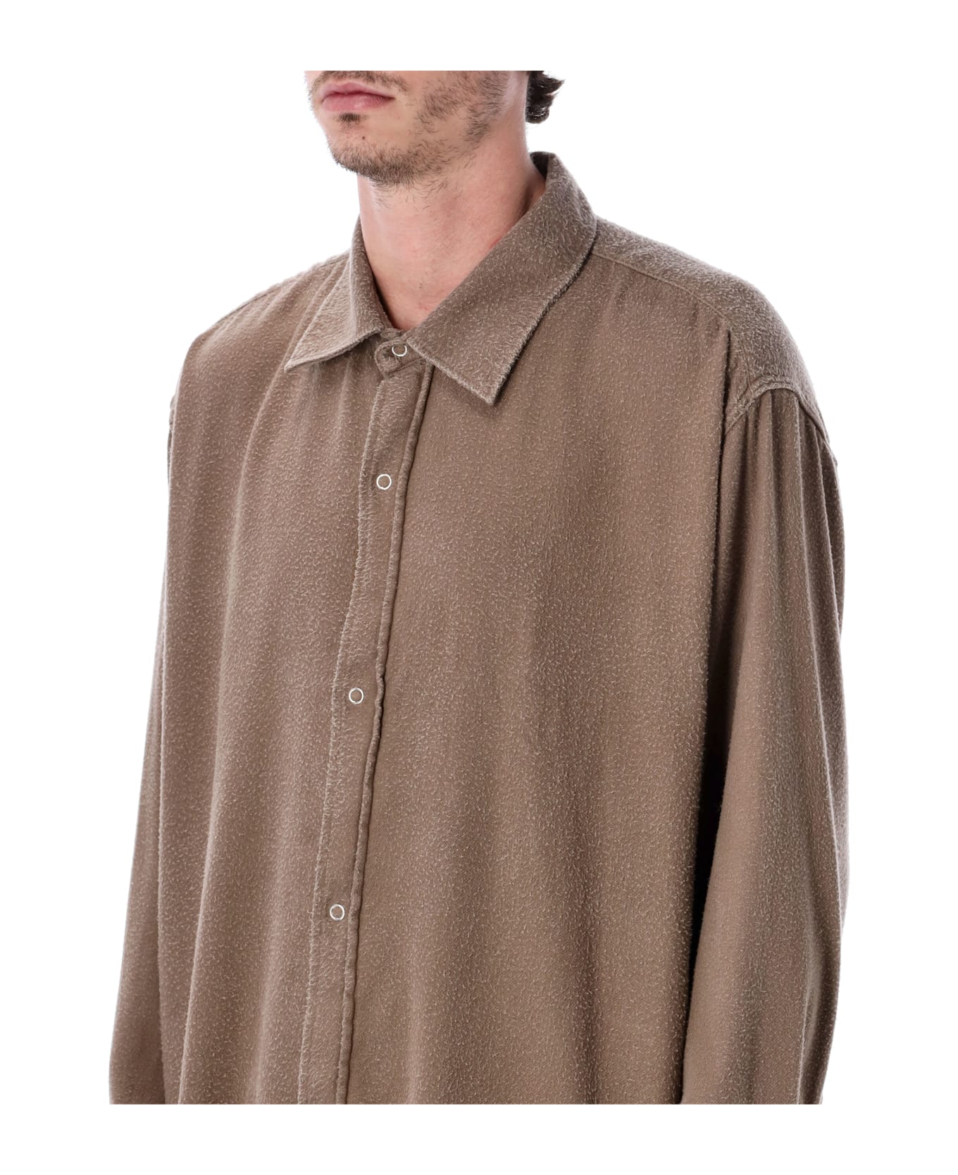 mfpen Gambler Shirt Dark Taupe Fuzz - DARK TAUPE
