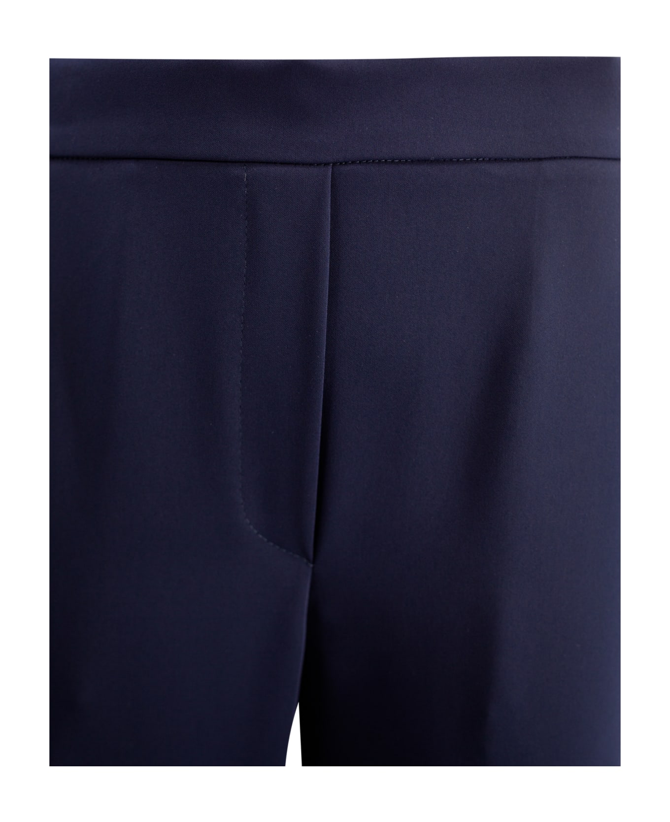Parosh Crepe-texture Flared Trousers - Blue