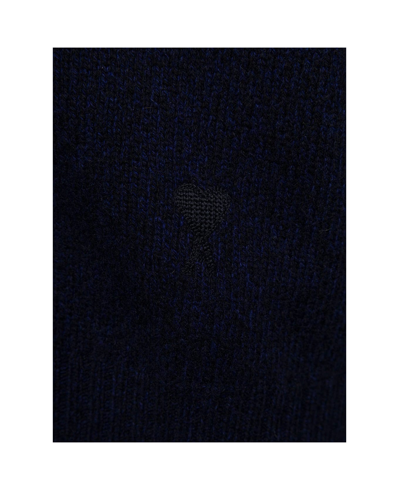 Ami Alexandre Mattiussi Blue Cardigan With Adc Embroidery In Cashmere And Wool Blend Man - Blu カーディガン