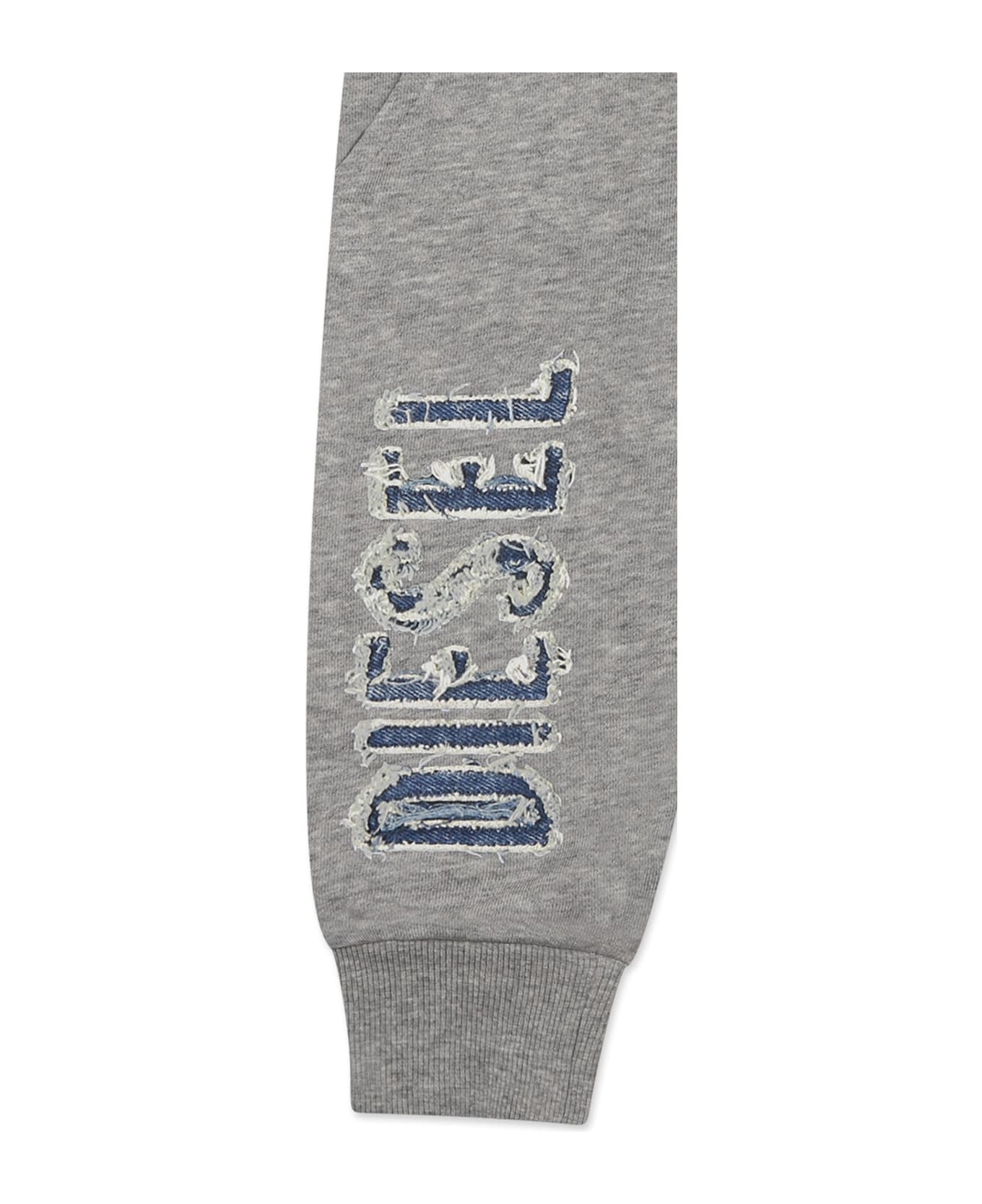 Diesel Grey Trousers For Baby Boy With Logo - Grey