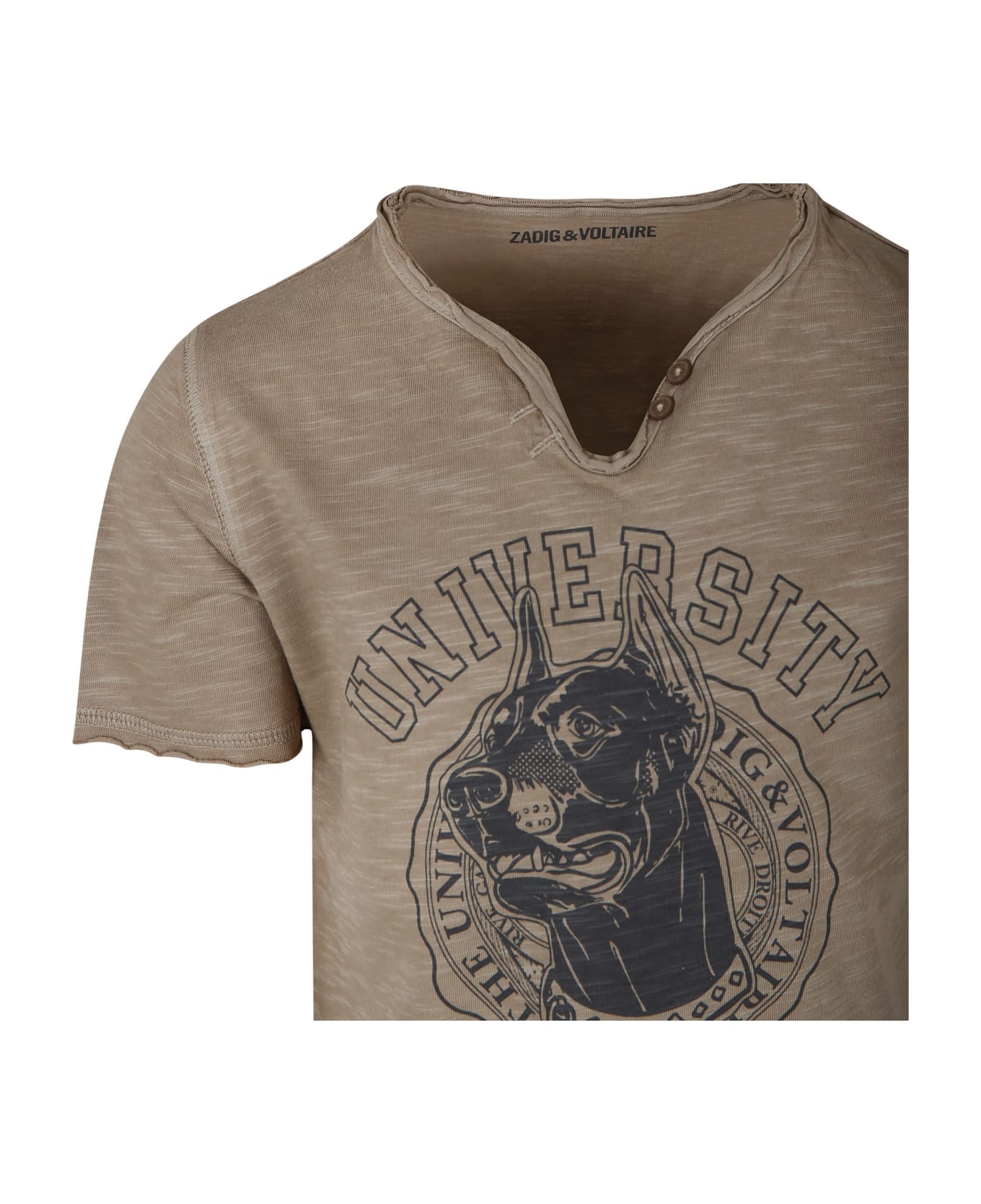 Zadig & Voltaire Brown T-shirt For Boy With Print - Brown Tシャツ＆ポロシャツ