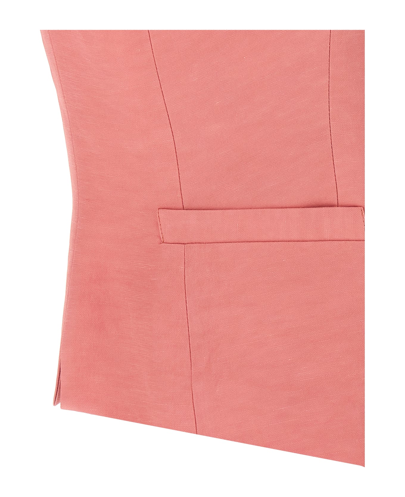 Alberto Biani Linen Viscose Vest - Pink