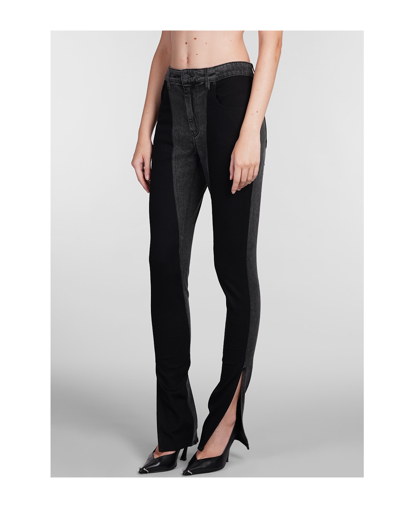 Mugler Jeans In Black Cotton - black