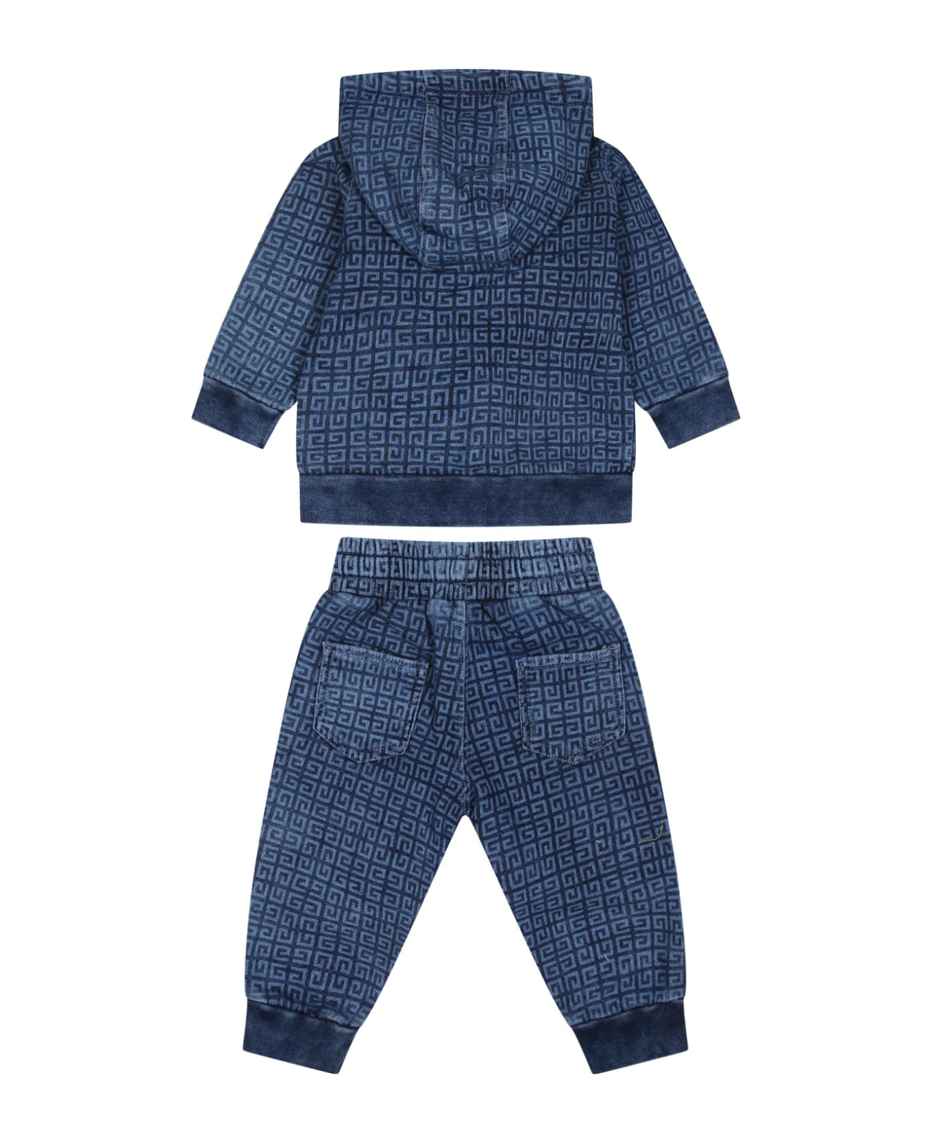 Givenchy Blue Suit For Baby Boy With 4g Motif - Blue ボトムス