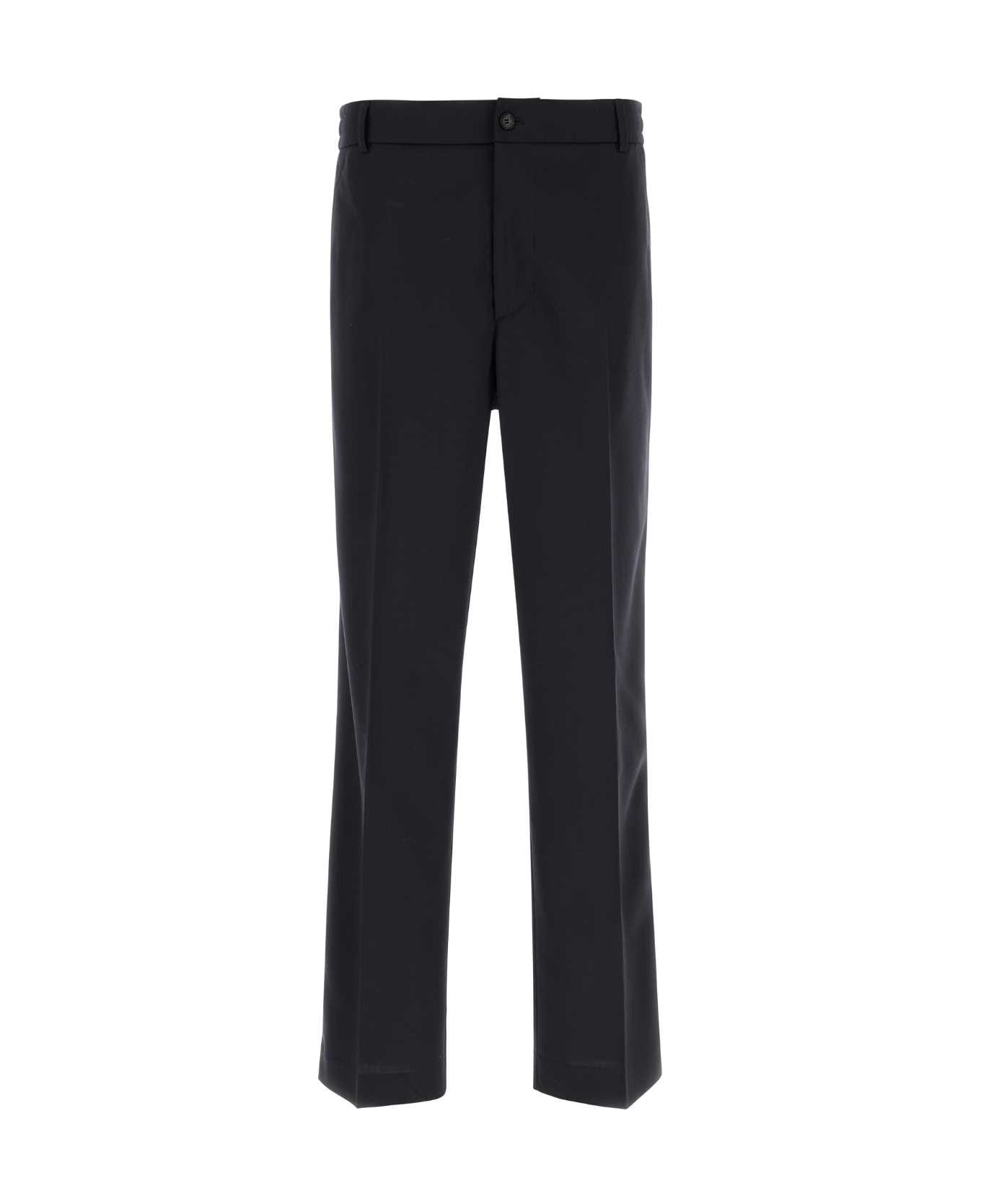 Moncler Dark Blue Stretch Wool Blend Pant - 77D