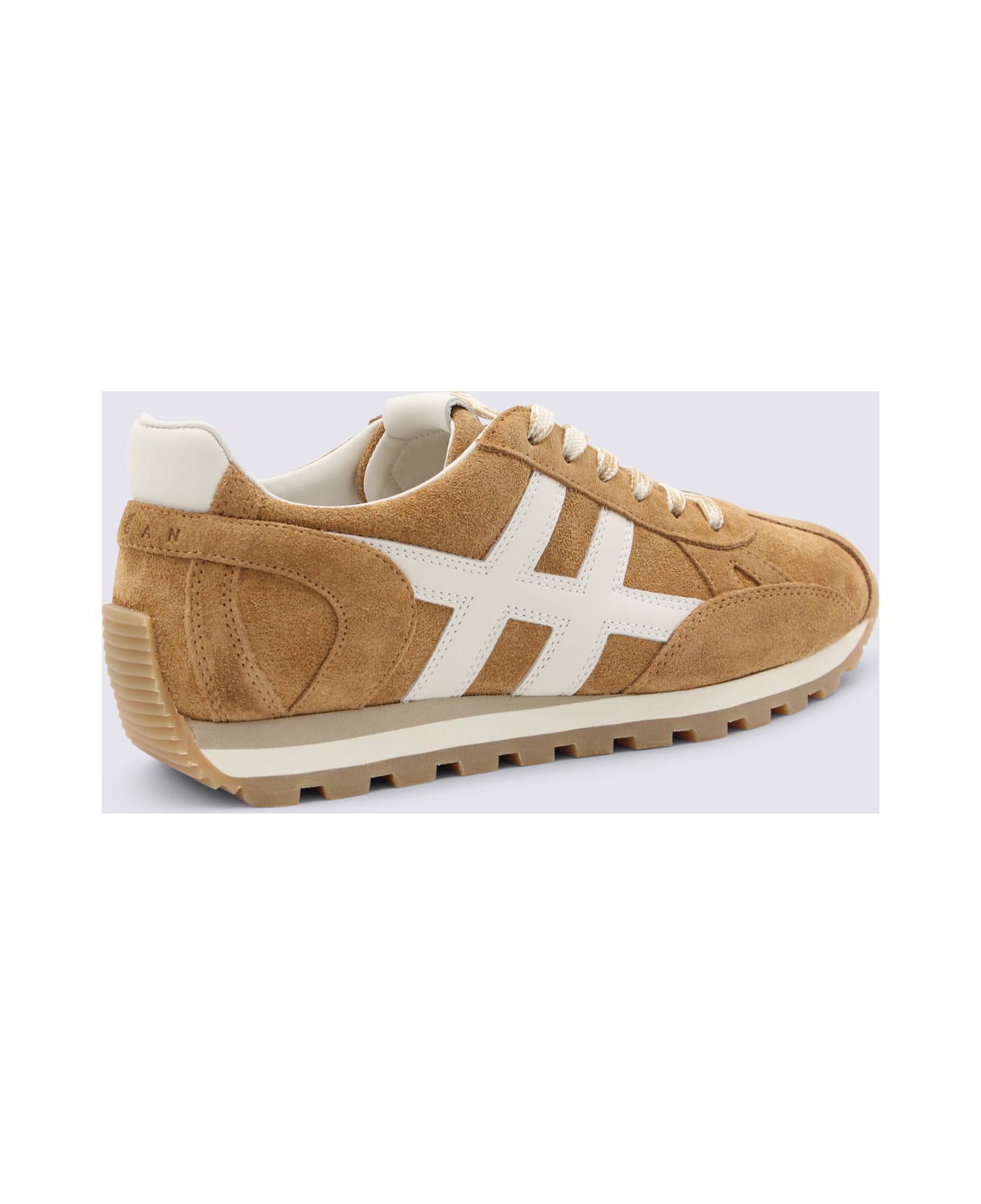 Hogan Cognac Leather Sneakers - Brandy