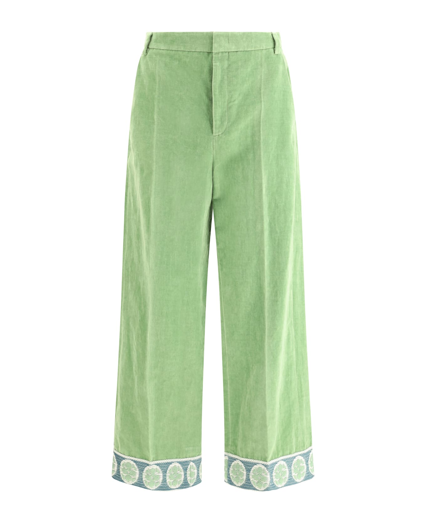 Valentino Garavani Green Velvet Pant - Laurel