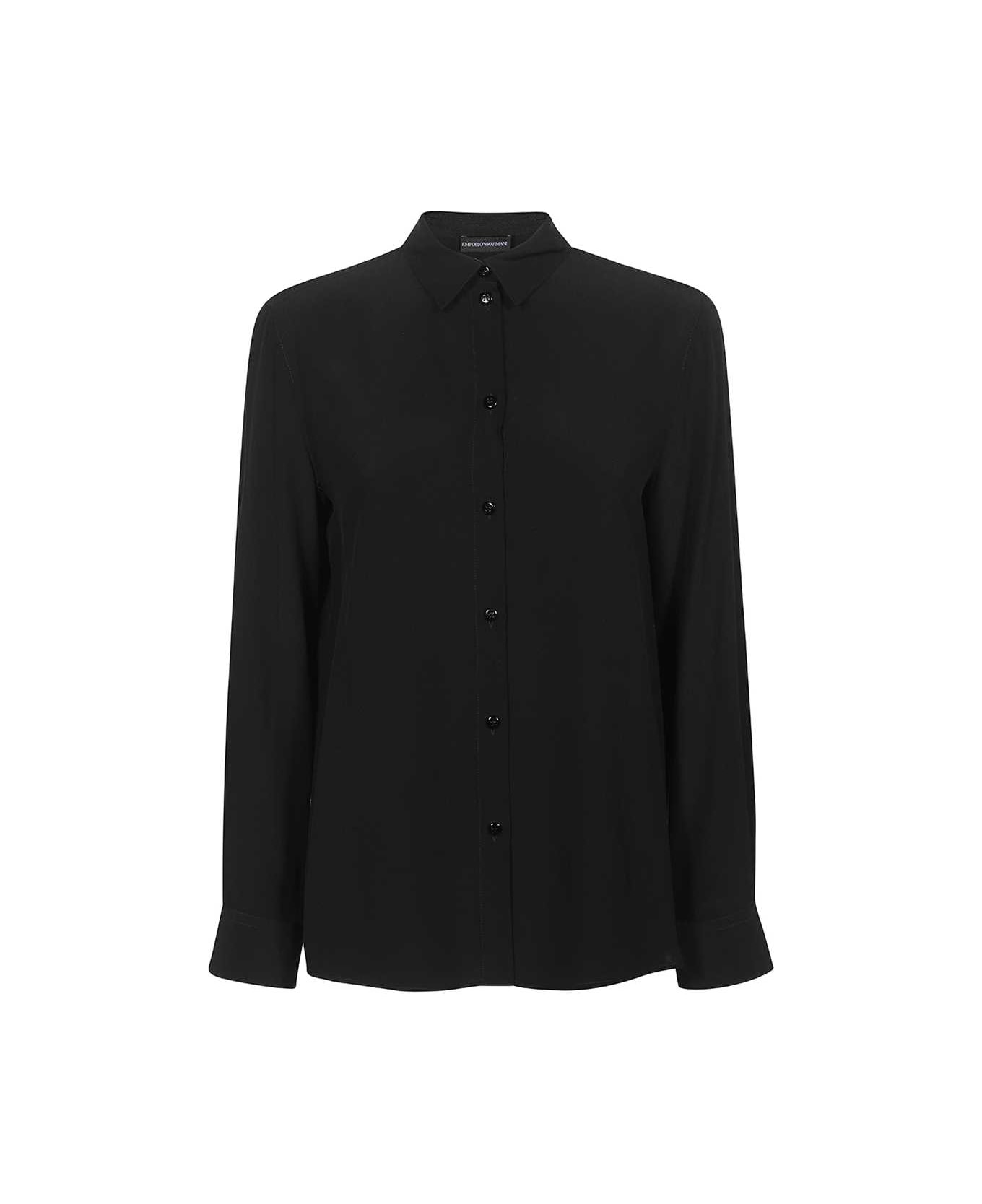 Emporio Armani Silk Shirt - black シャツ