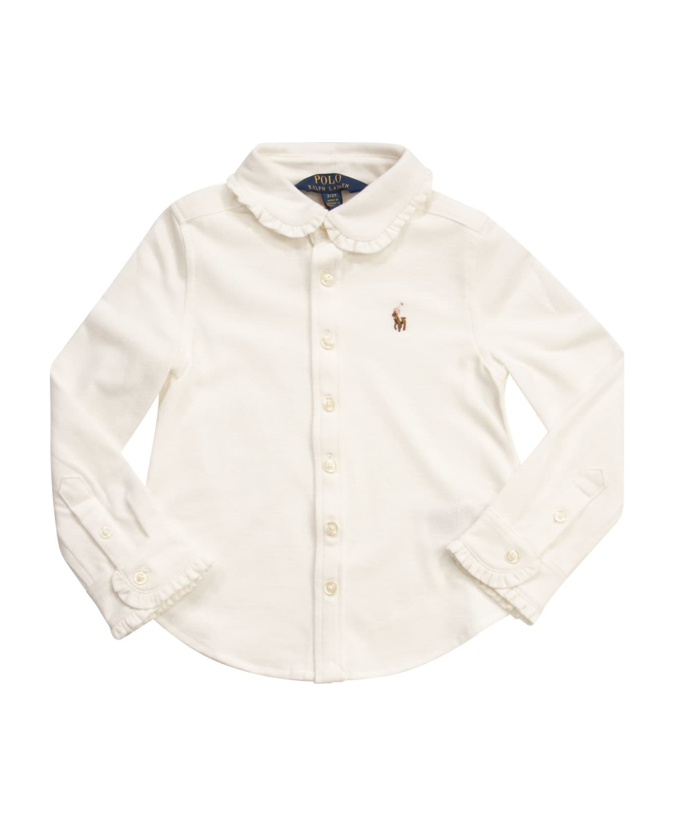 Polo Ralph Lauren Knitted Oxford Shirt - White
