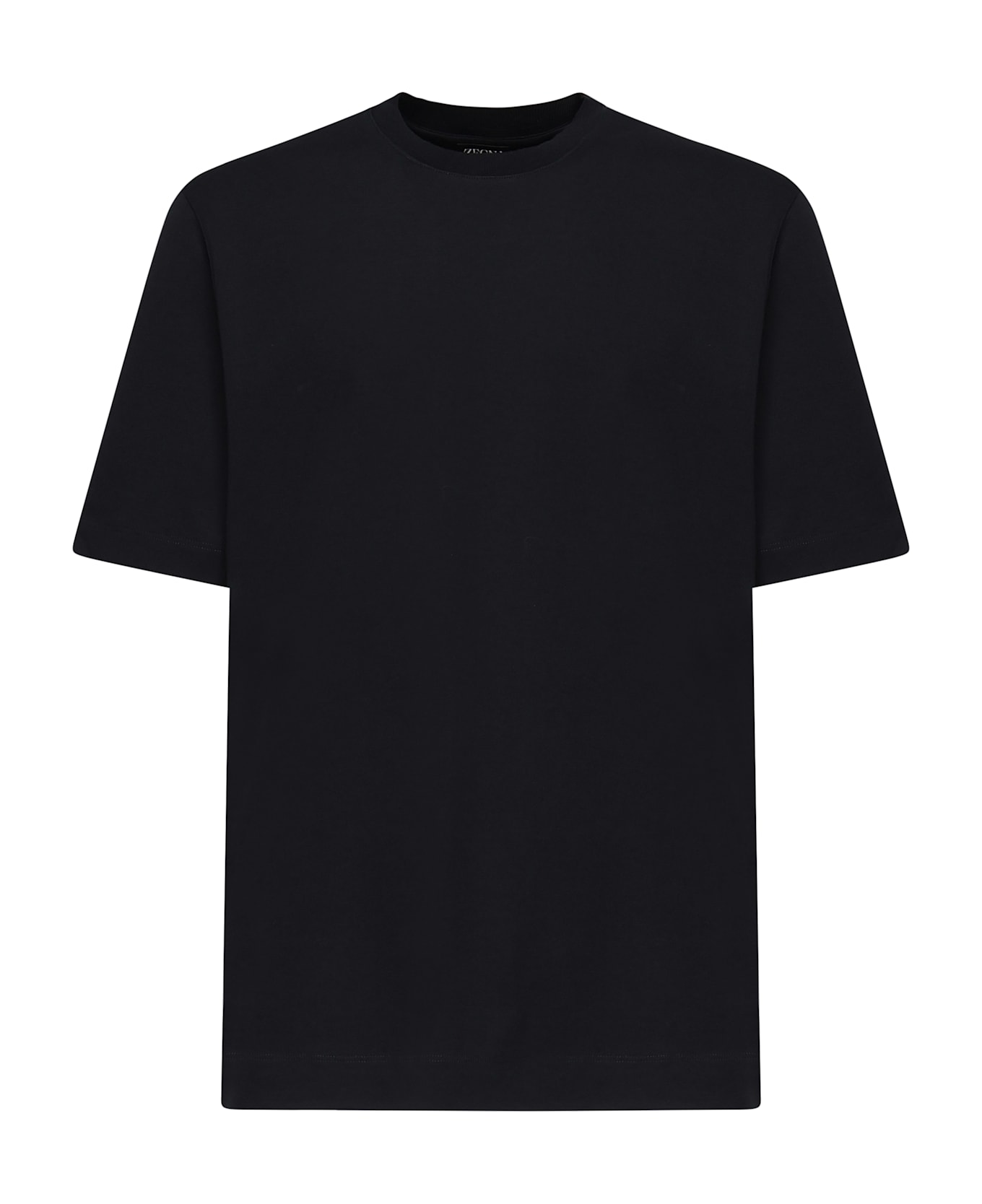 Zegna Cotton And Silk T-shirt - Black