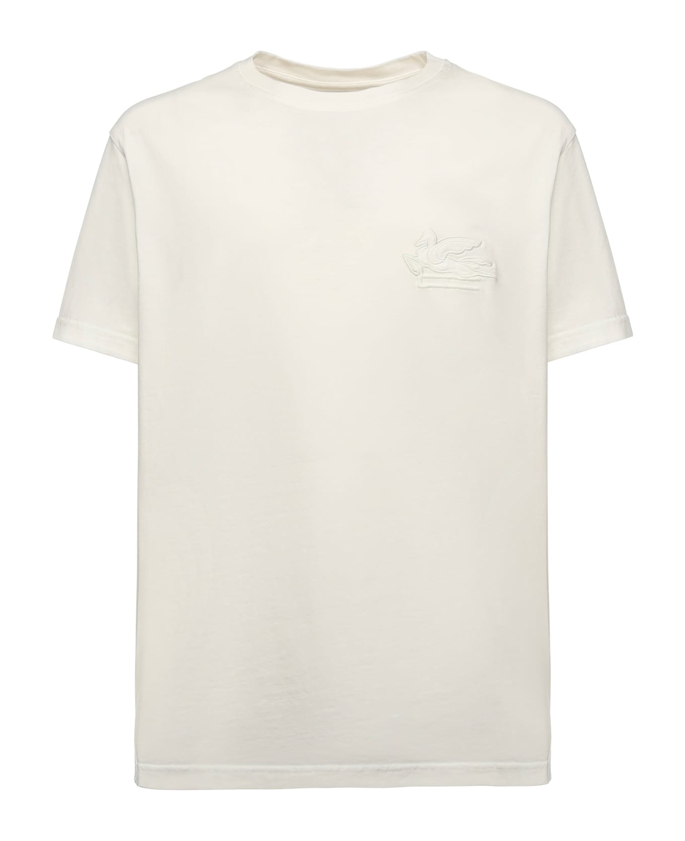Etro Cotton T-shirt With Pegasus Embroidery