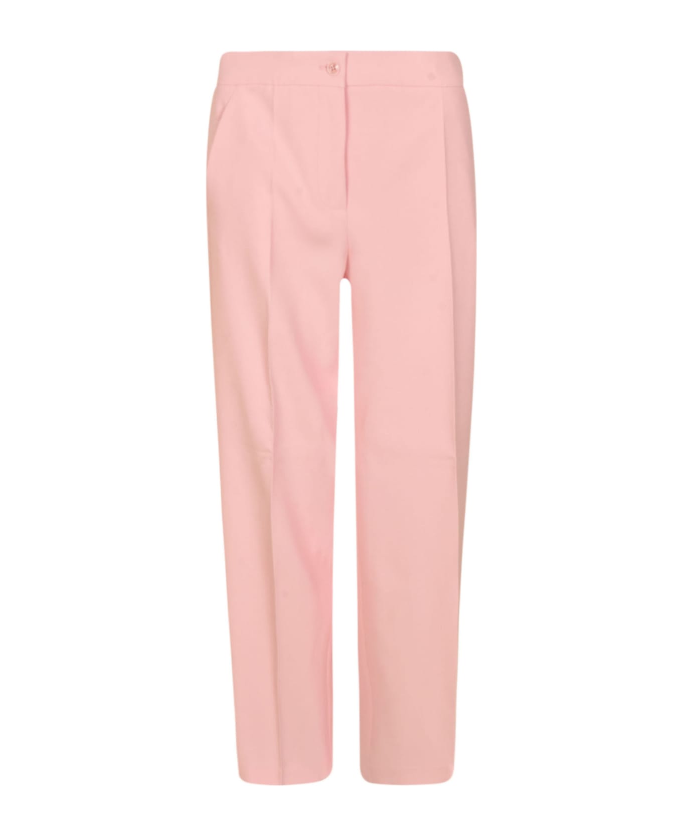 Moschino Straight Buttoned Trousers - Pink