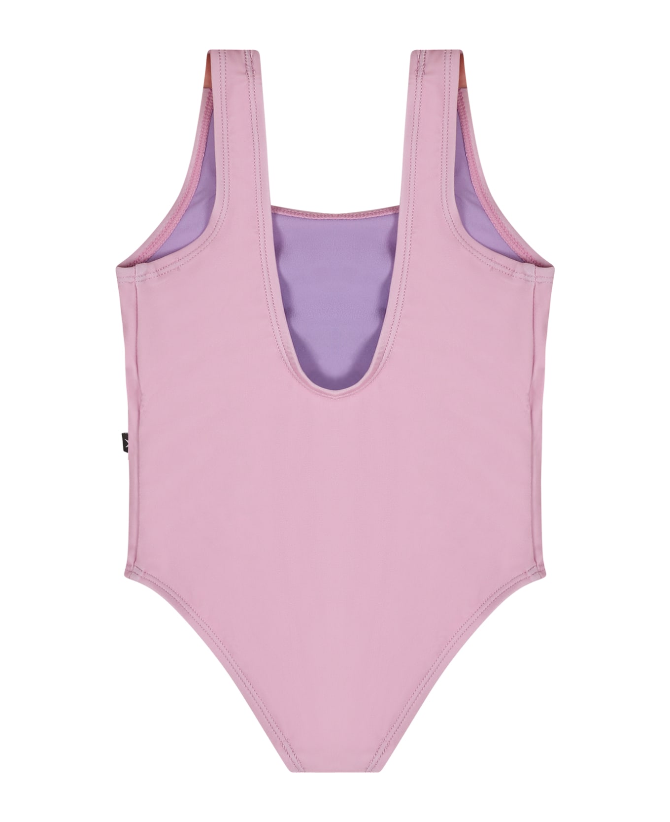 Molo Pink Swimsuit For Baby Girl With Smiley - Pink 水着