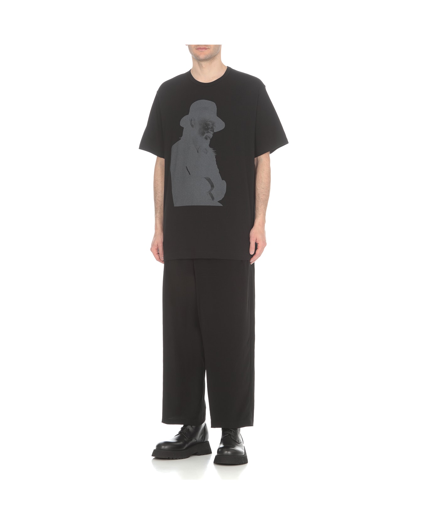 Yohji Yamamoto T-shirt With Print - Black